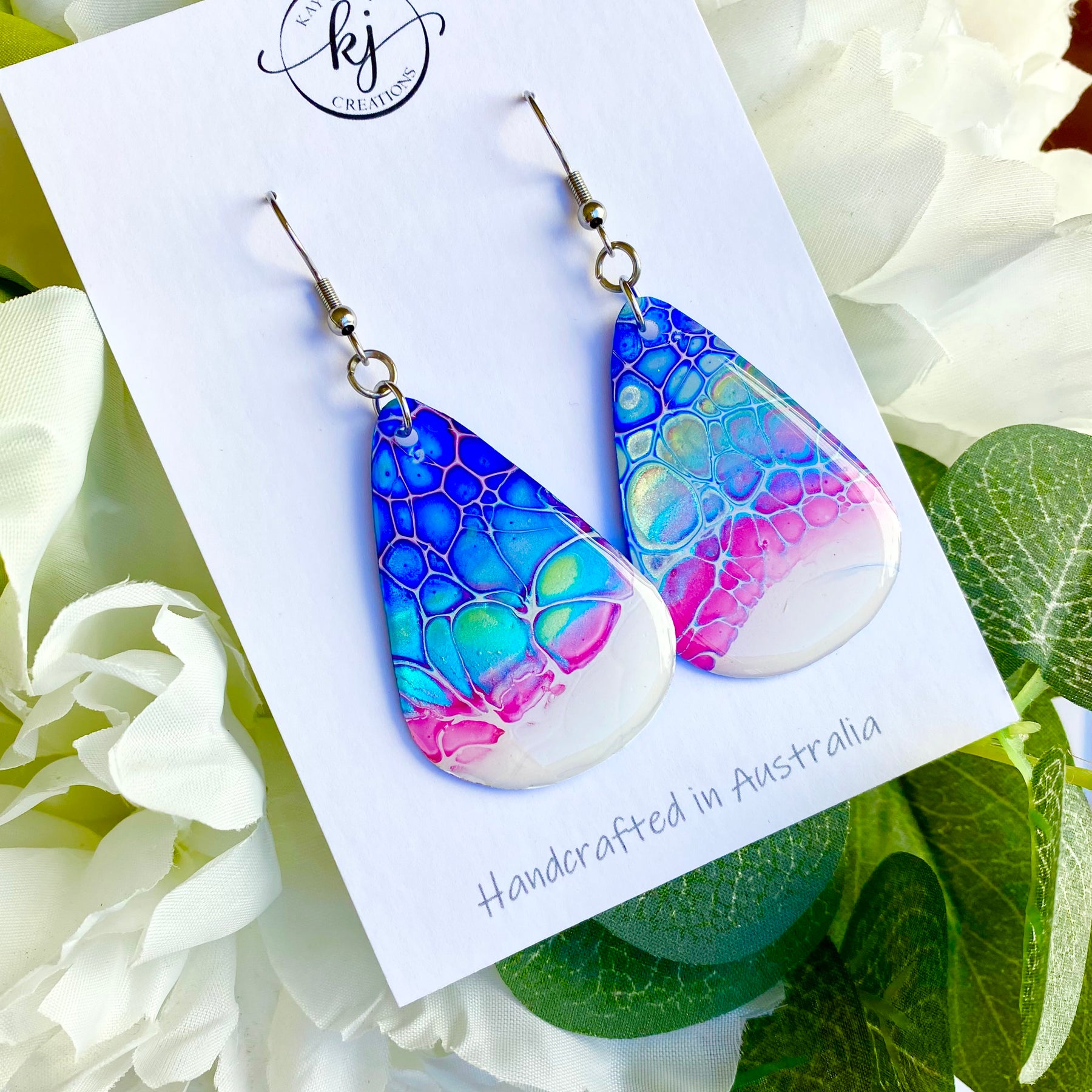 Abstract Unique Painted Earrings