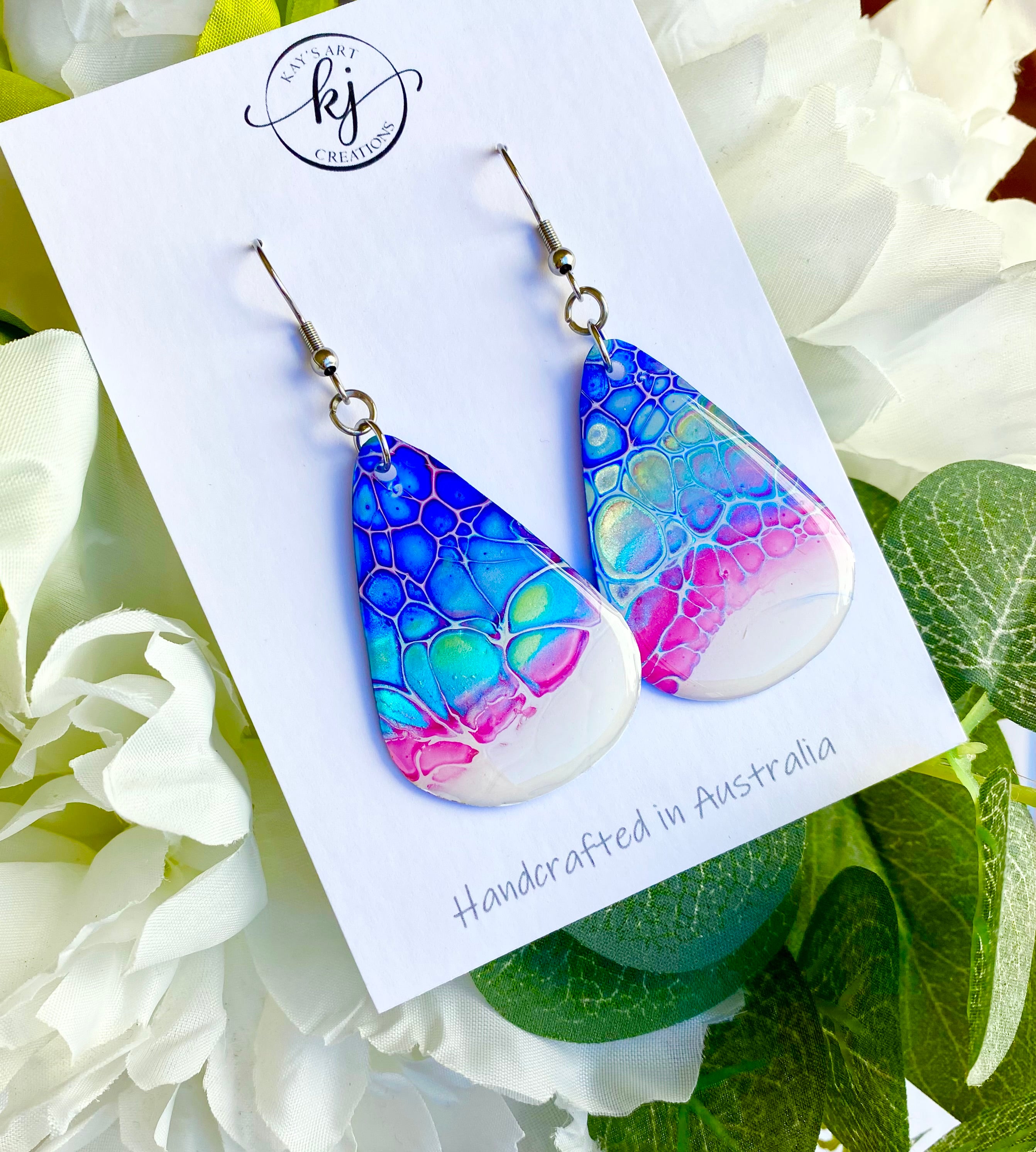 Abstract Unique Painted Earrings