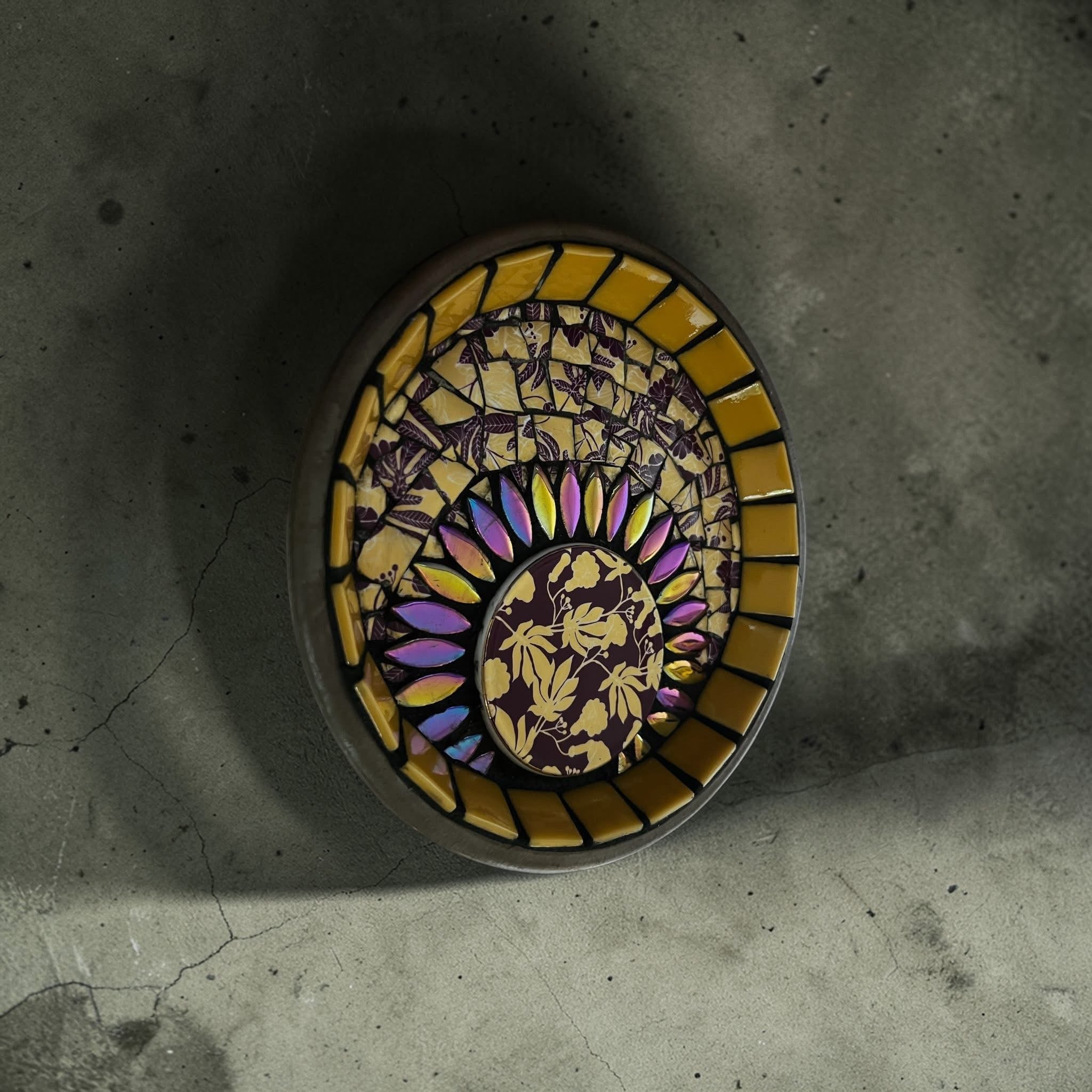 Mosaic Bee Bath.