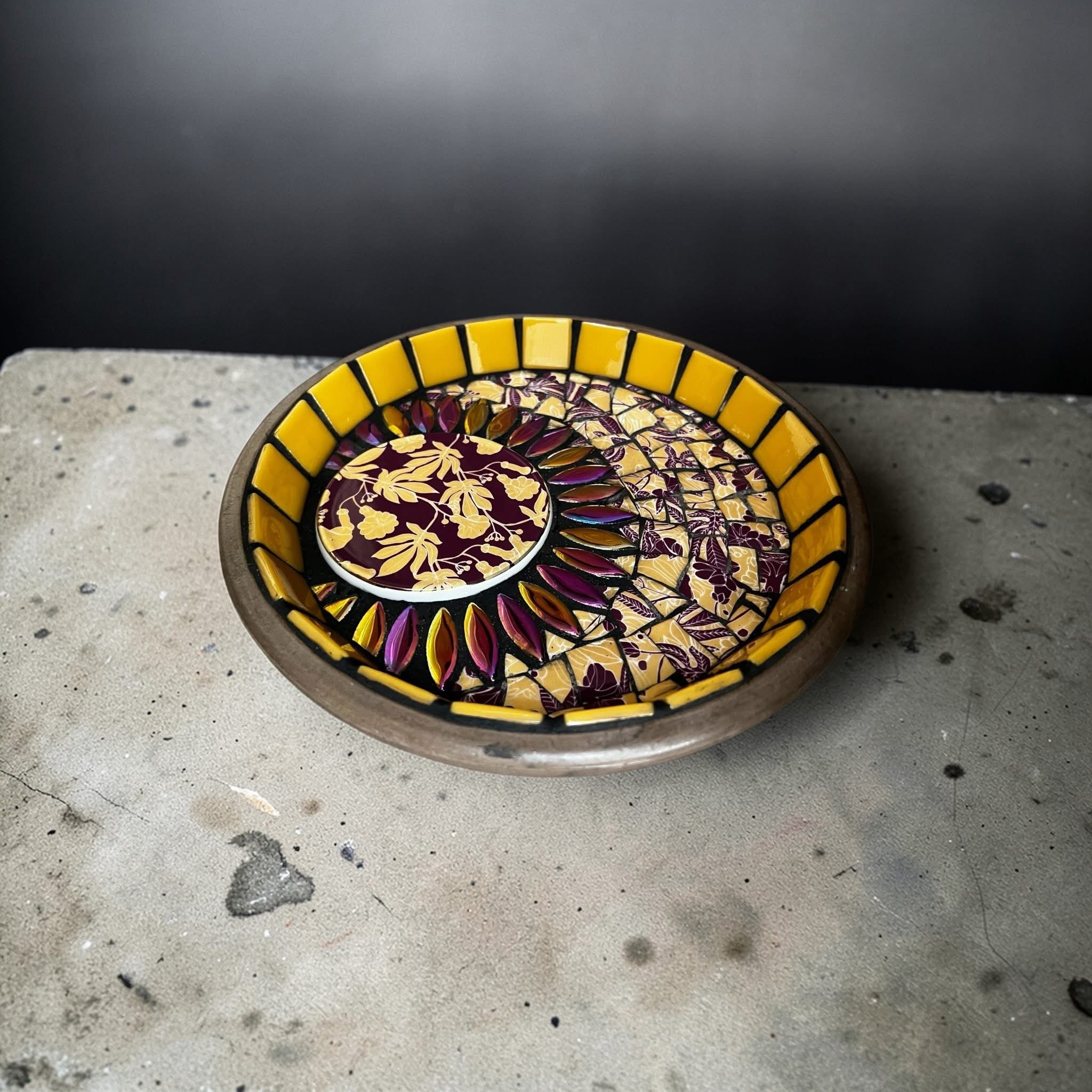 Mosaic Bee Bath.