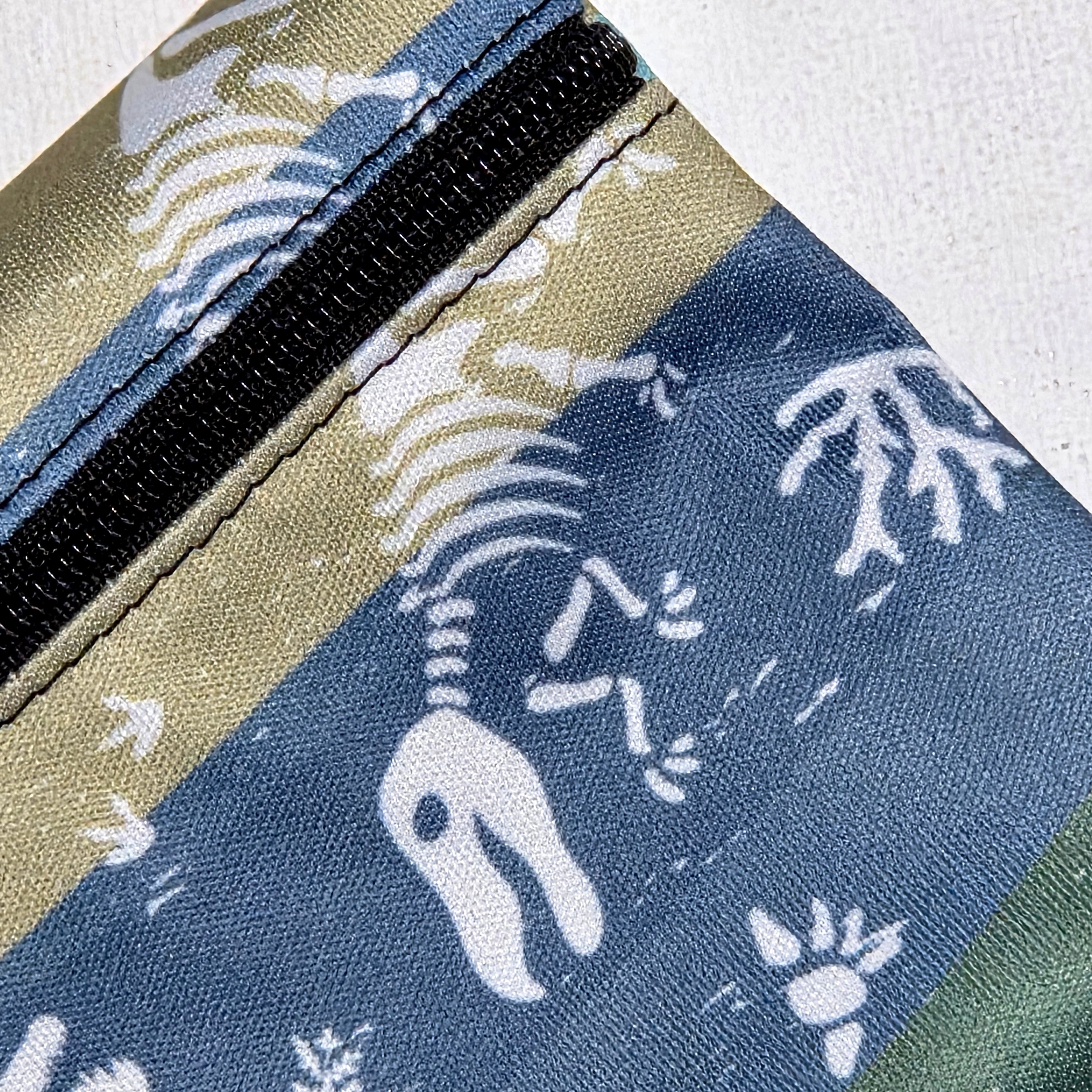 Mini Wet Bag, Cute Dinosaur Bones fabric, 15cms x 10cms