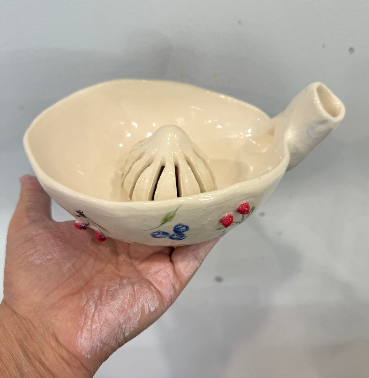 Ceramic Berry Wash Bowl / juicer