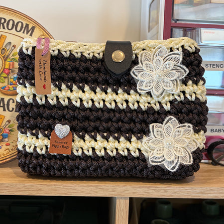 No 30 Brown & Cream Clutch