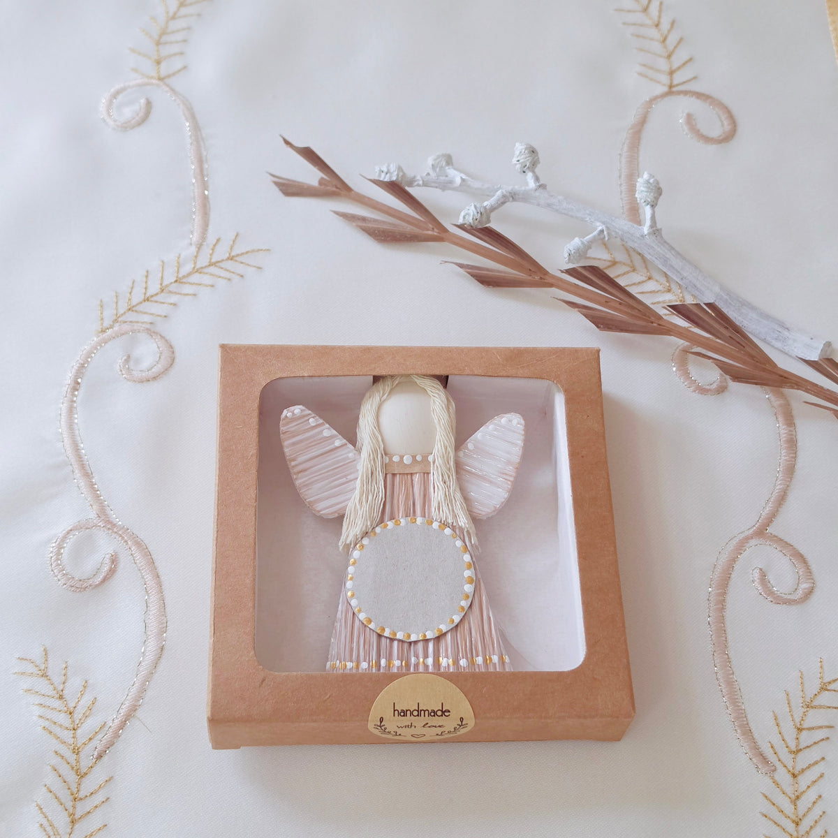 Hello - Palm Angel gift pack gold and white dots