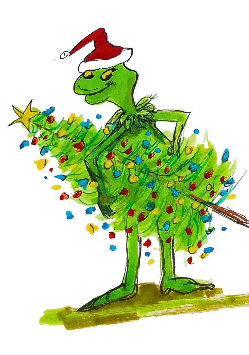 Grinch Christmas cards and tags