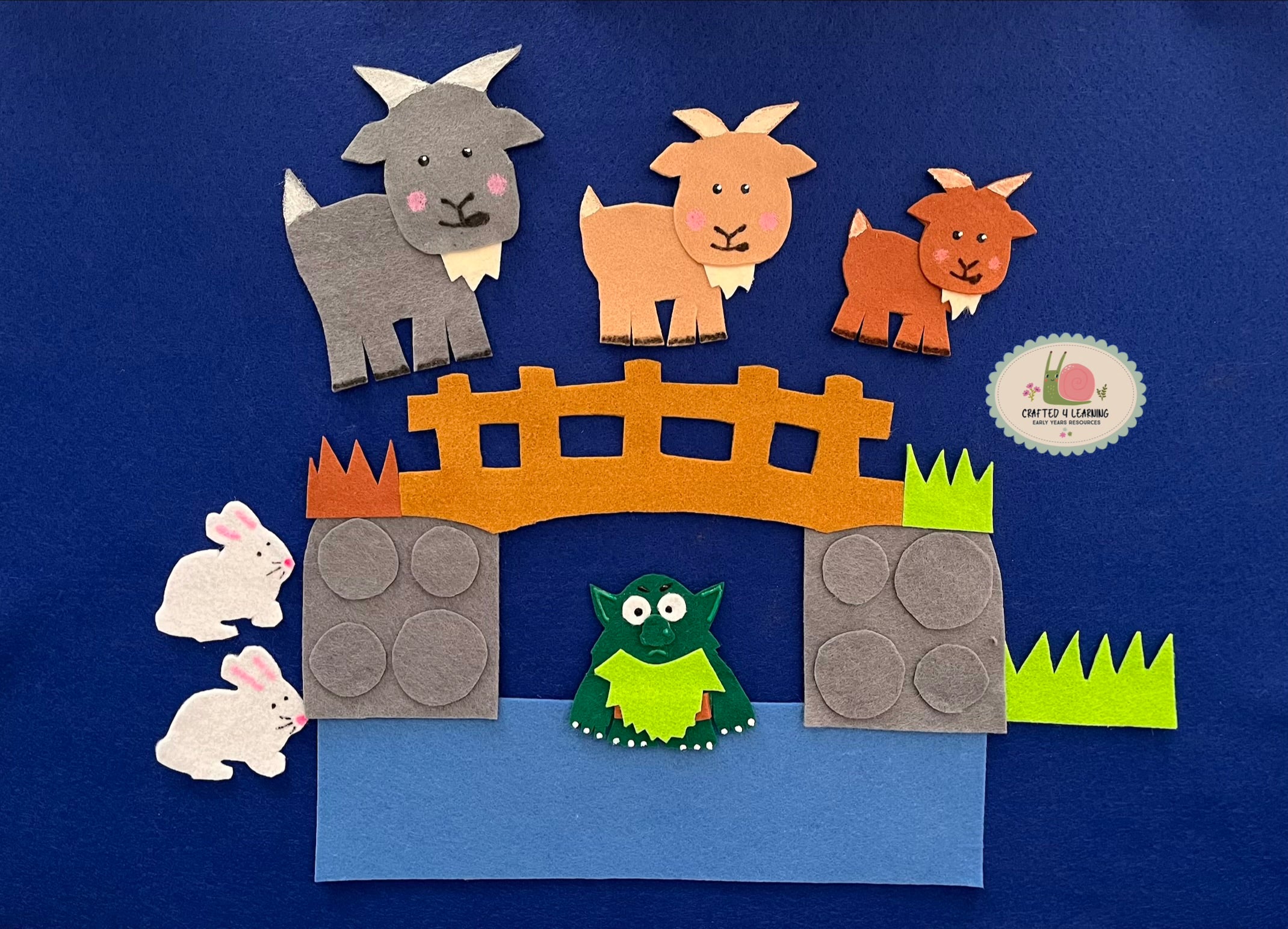 The Three Billy Goats Gruff Story Felt Board Set