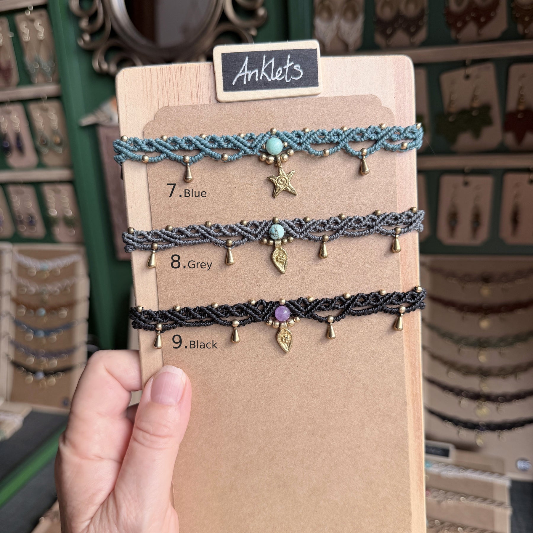Micro Macrame Boho Anklet with lots of colour choices