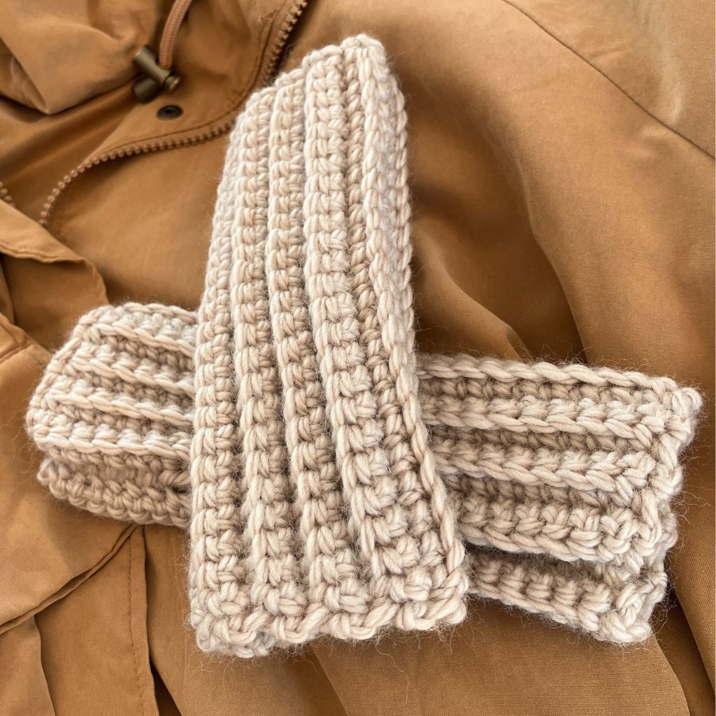 Cosy Fingerless Handwarmers - Natural | Aussie Merino Mittens