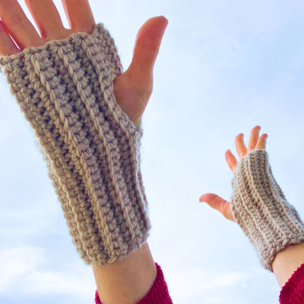 Cosy Fingerless Handwarmers - Natural | Aussie Merino Mittens