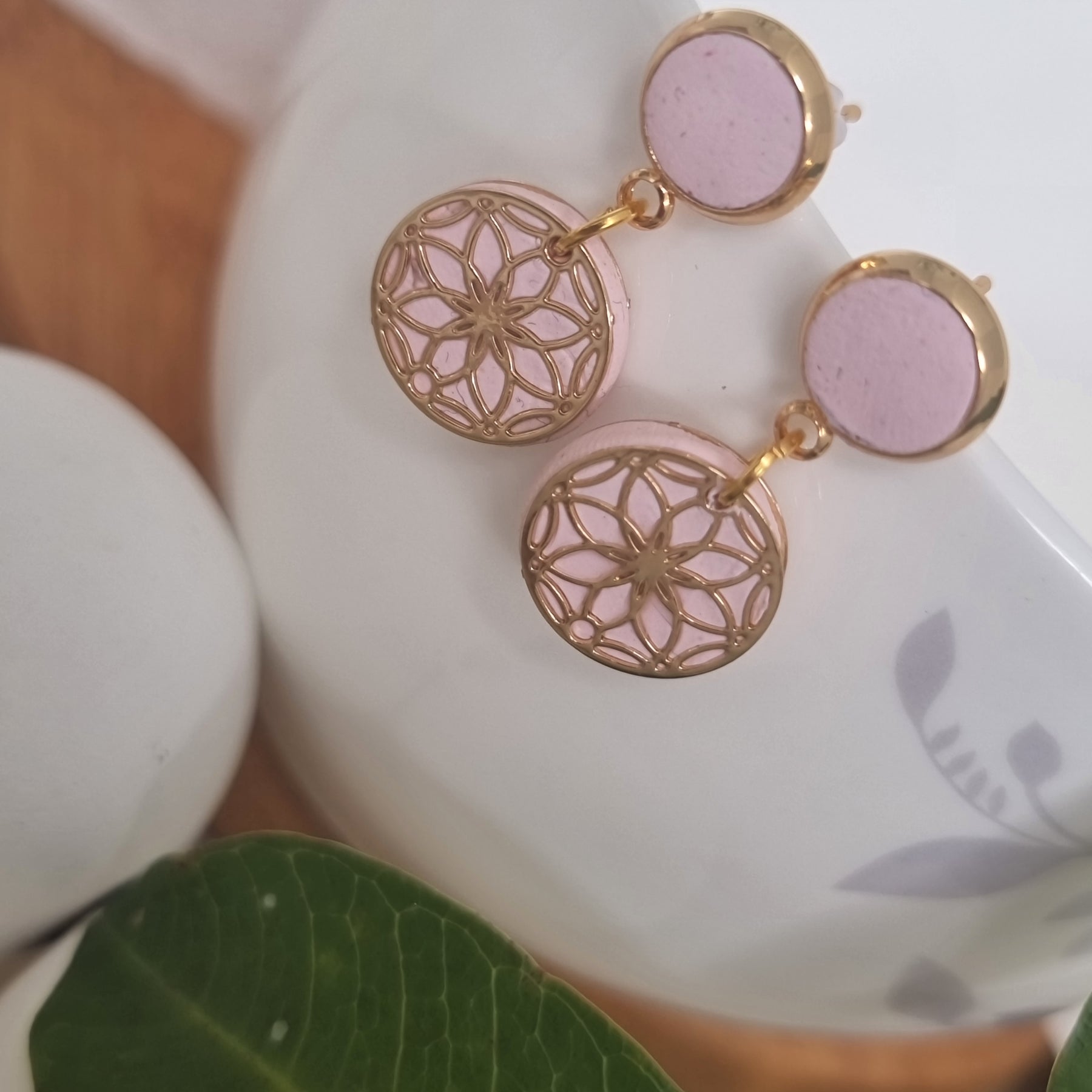 Blush Lace Dangles