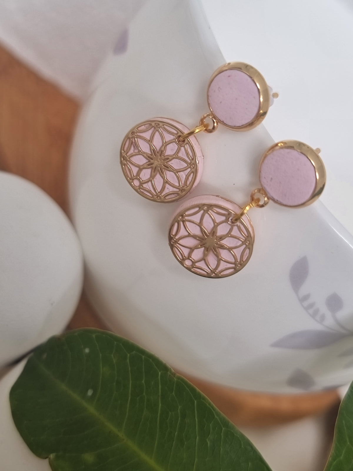 Blush Lace Dangles