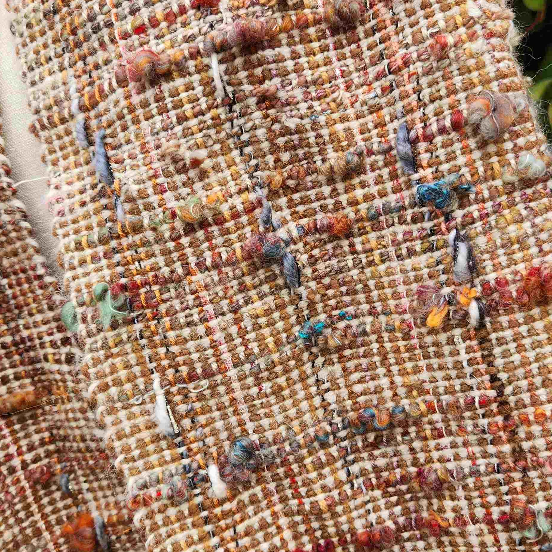 Hand woven "pull through" scarf