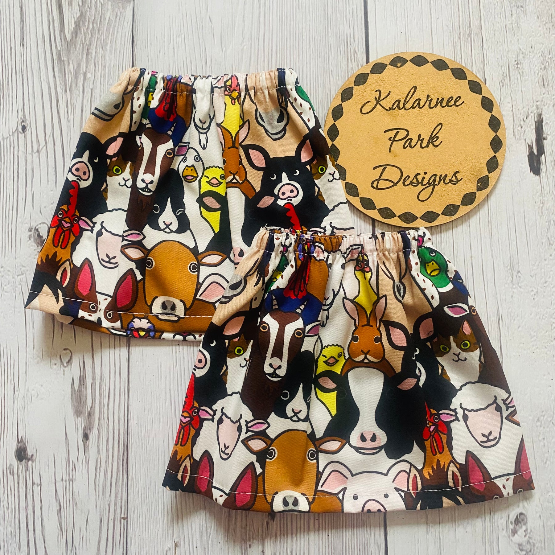''Farm Faces'' Adult Size and Kids Size Sock Savers