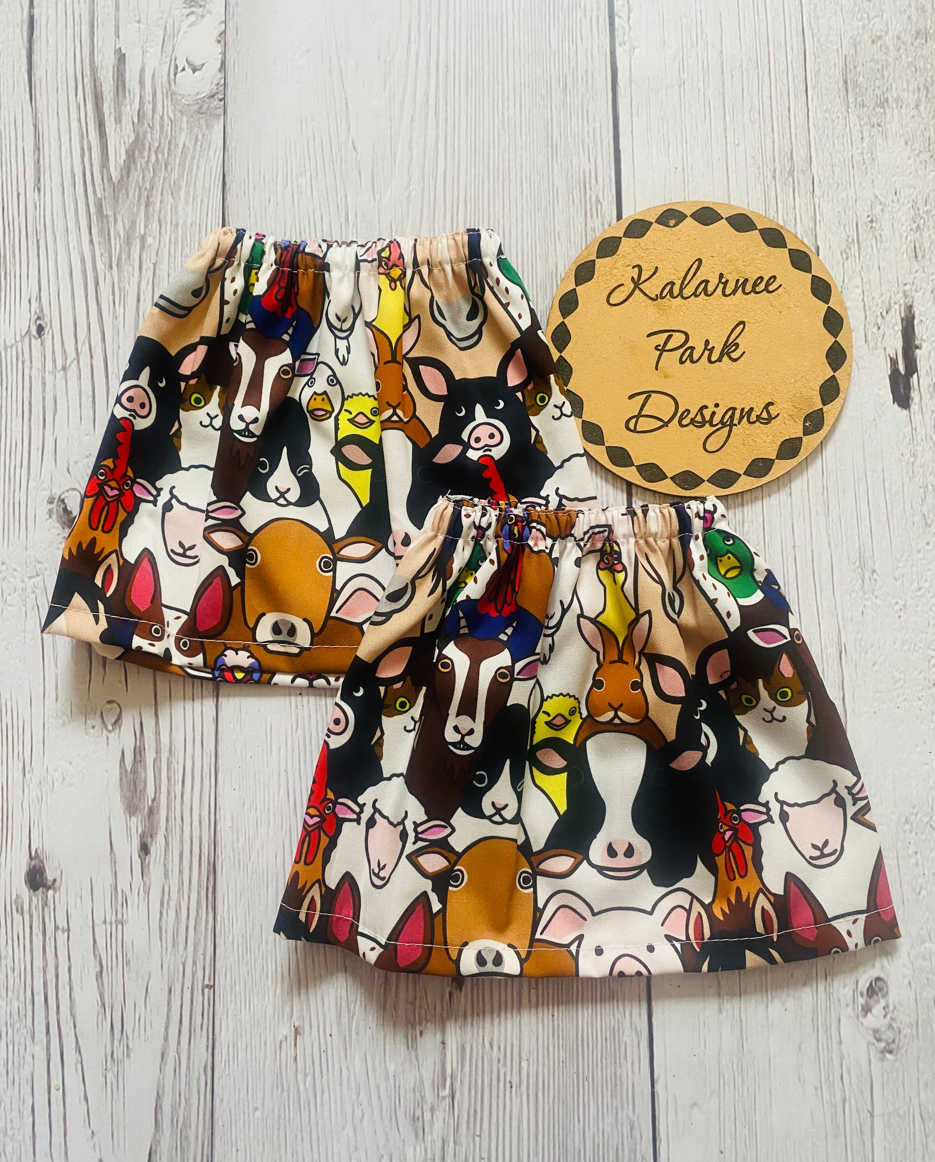 ''Farm Faces'' Adult Size and Kids Size Sock Savers