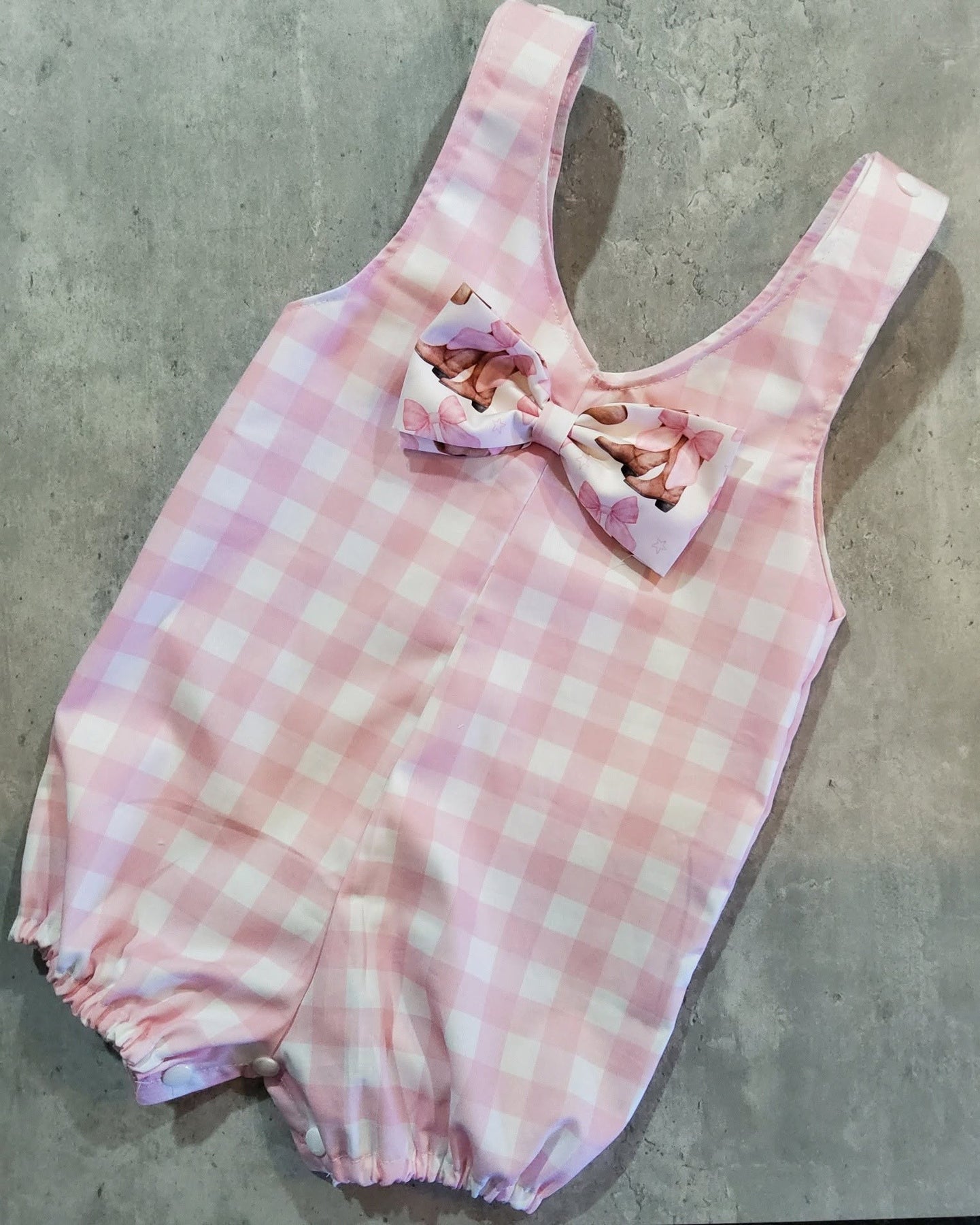 Pink Gingham Romper Size 18/24mths