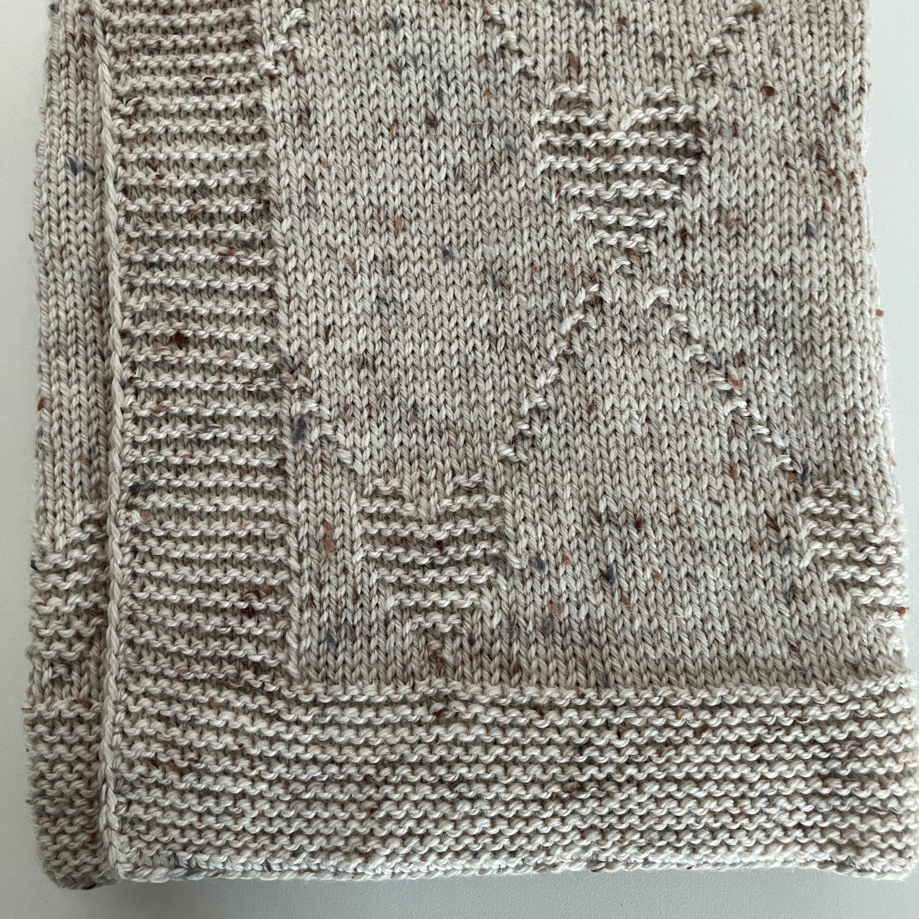 Baby shawl - hugs & kisses design - hand-knitted in Australian wool - 3 colours