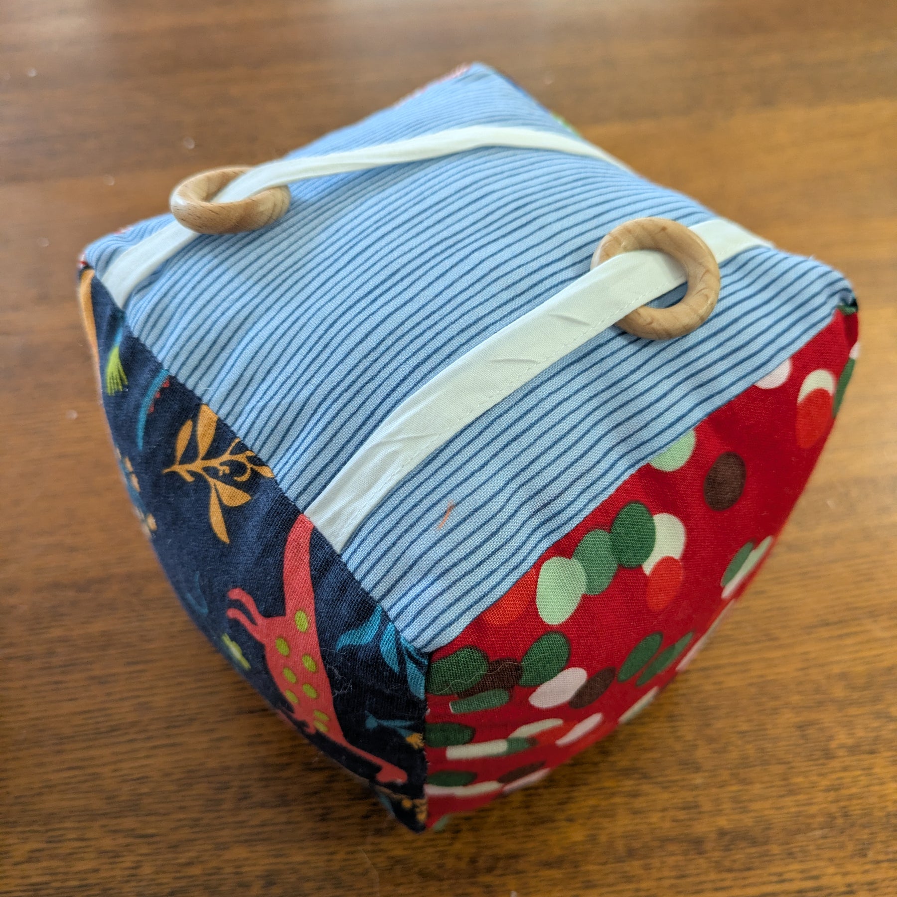 Dinosaur Aztec Soft Baby Cube Toy