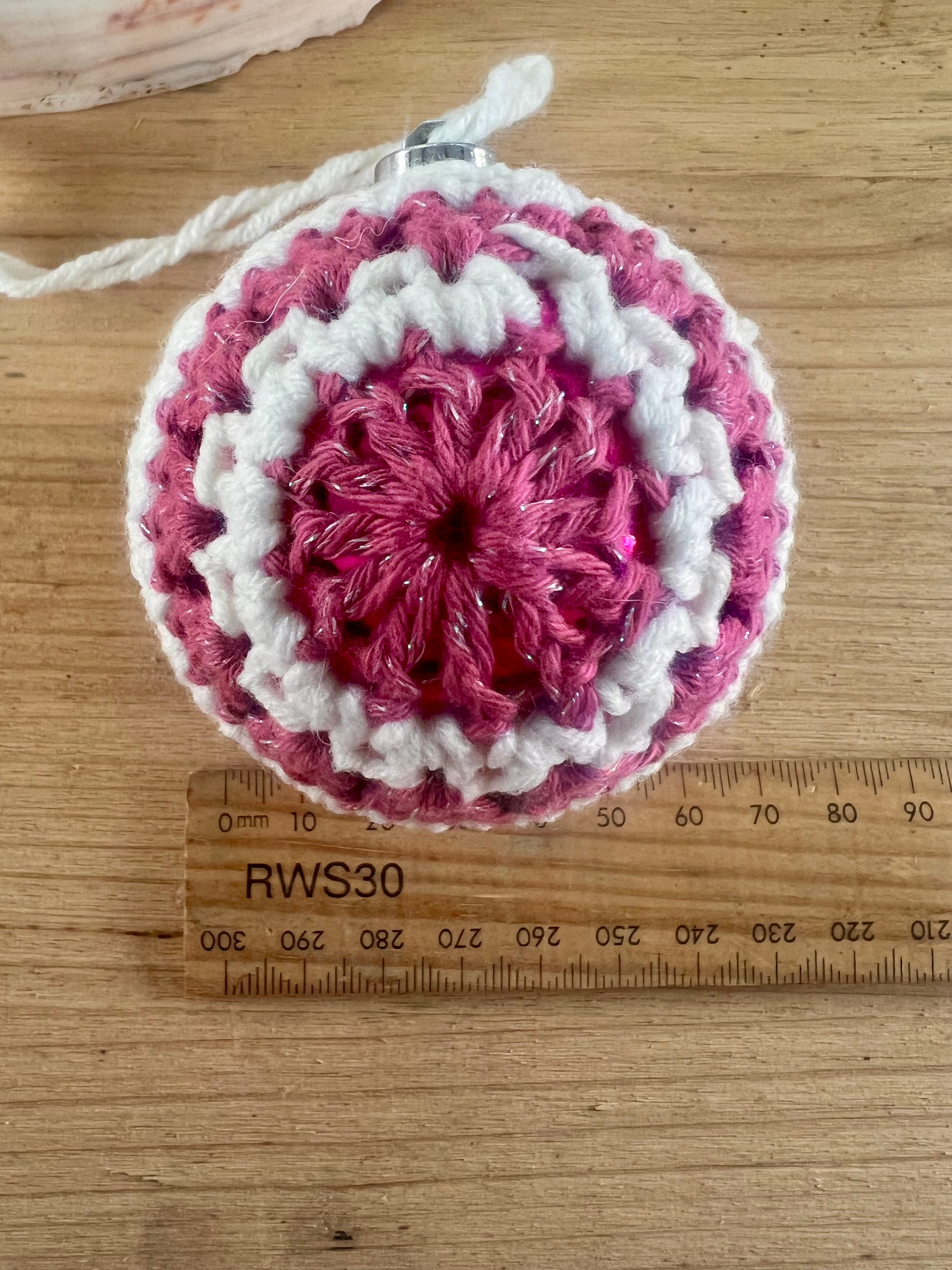 Crochet Christmas Baubles,  Coastal Boho Christmas Tree Decor, Eco Friendly