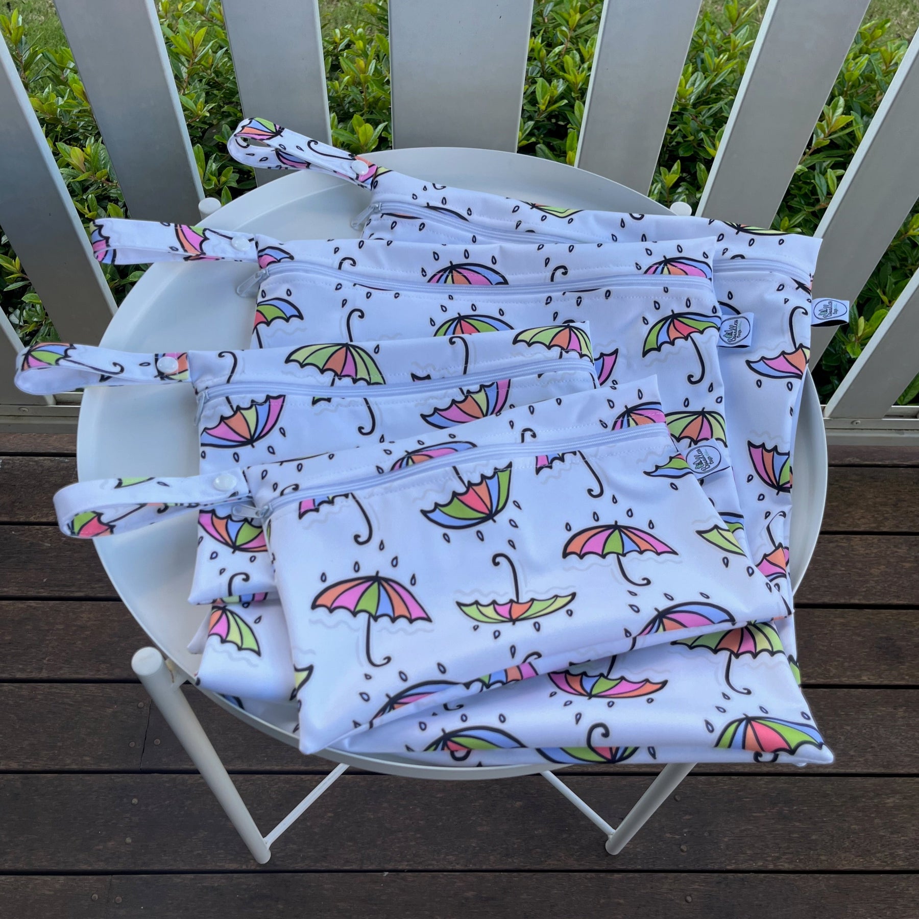 READY MADE Water-resistant wet bags - Spring - Umbrellas (Simone Pook)  | Ready to ship | FREE Postage