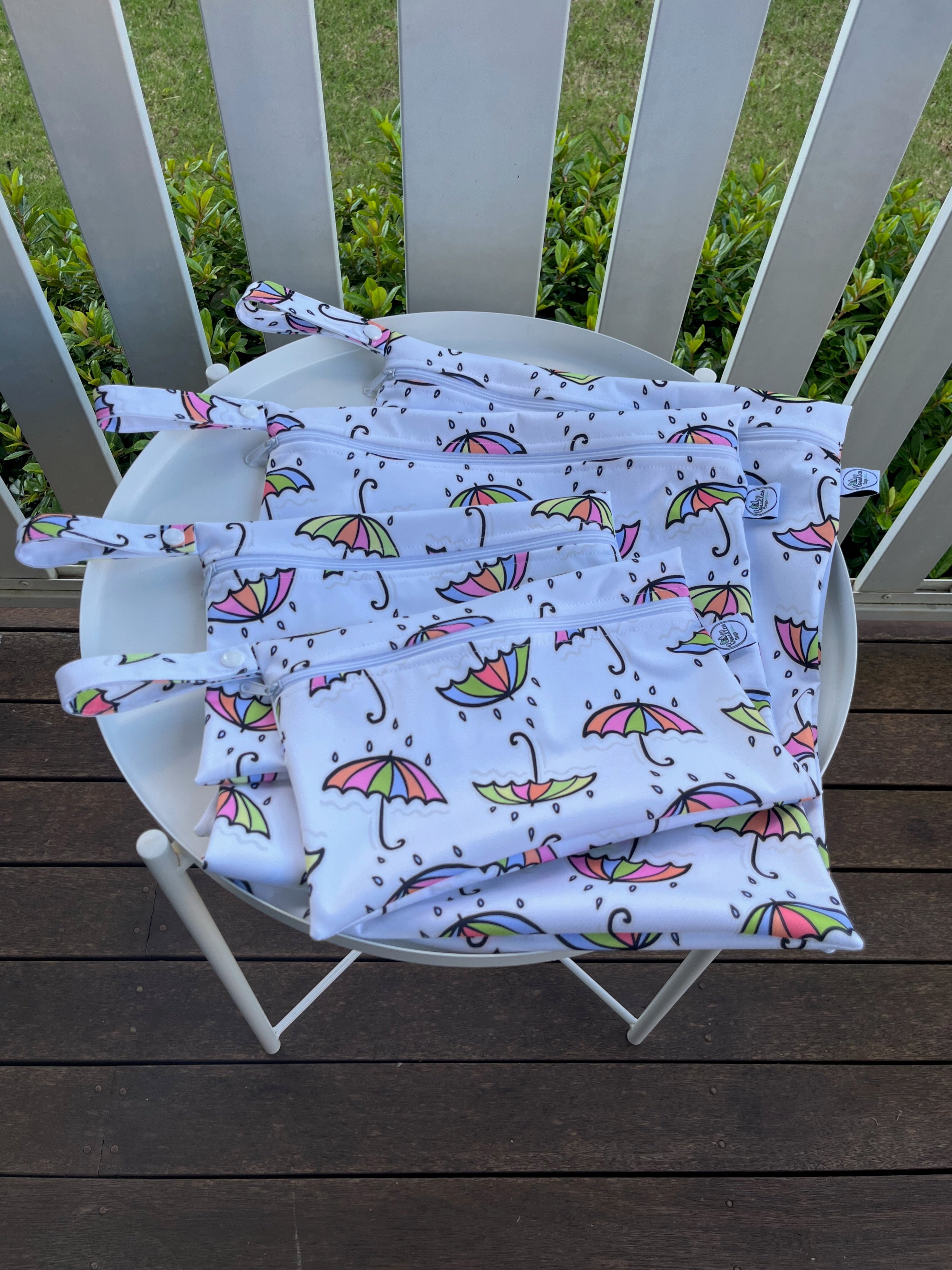 READY MADE Water-resistant wet bags - Spring - Umbrellas (Simone Pook)  | Ready to ship | FREE Postage