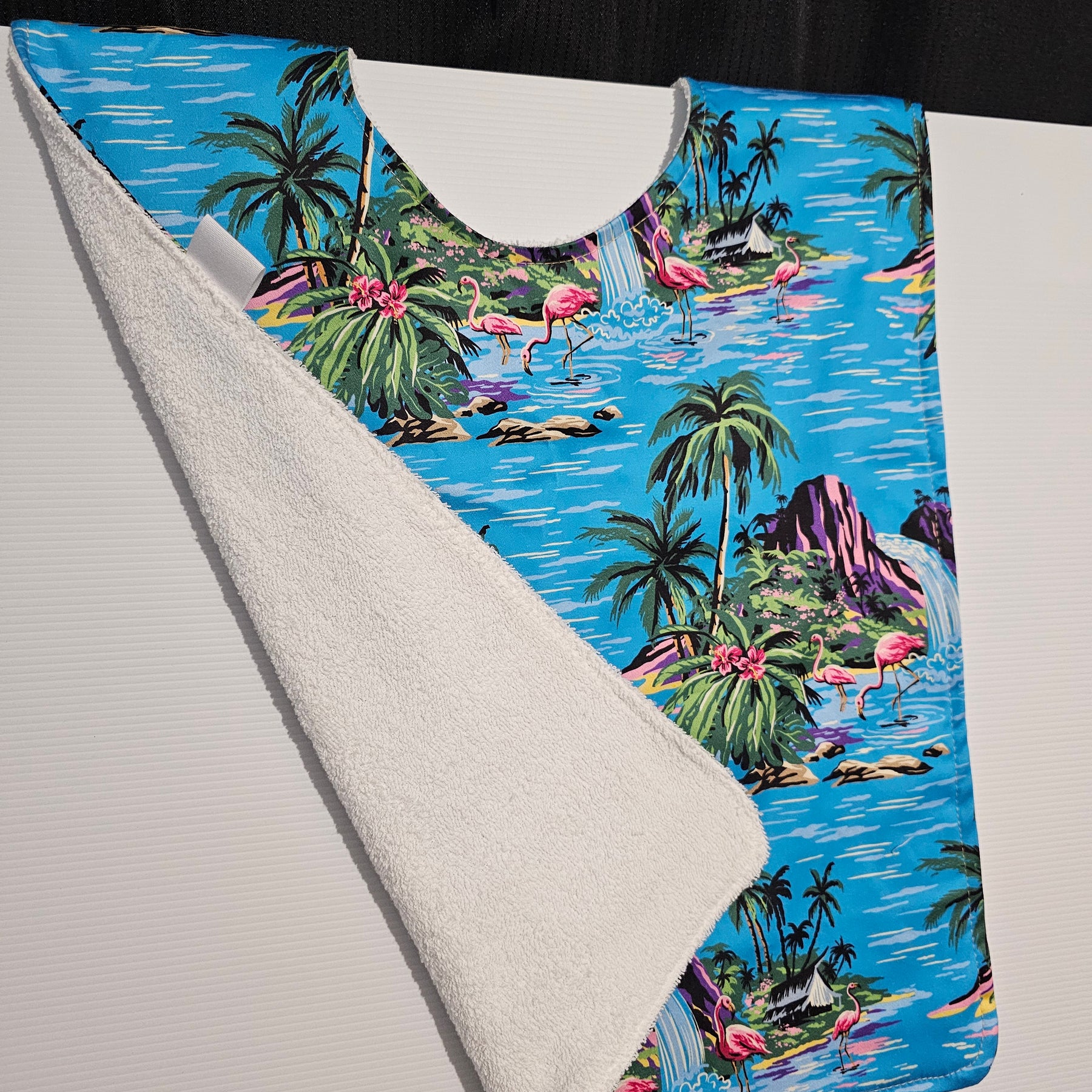Adult / Special Needs Bib – Clothing Protector - Flamingos