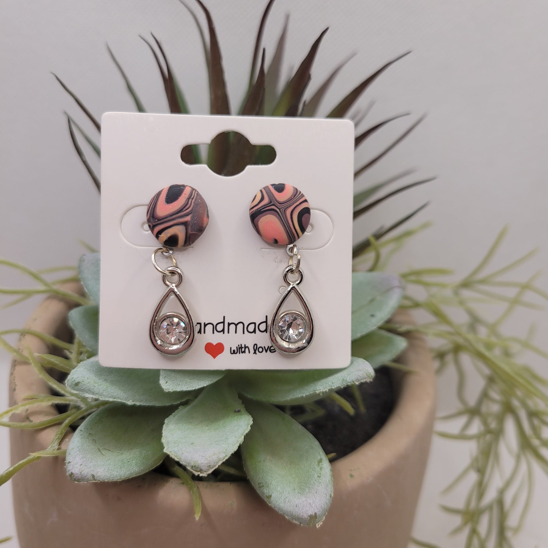 Red Retro Polymer Clay Earring Collection