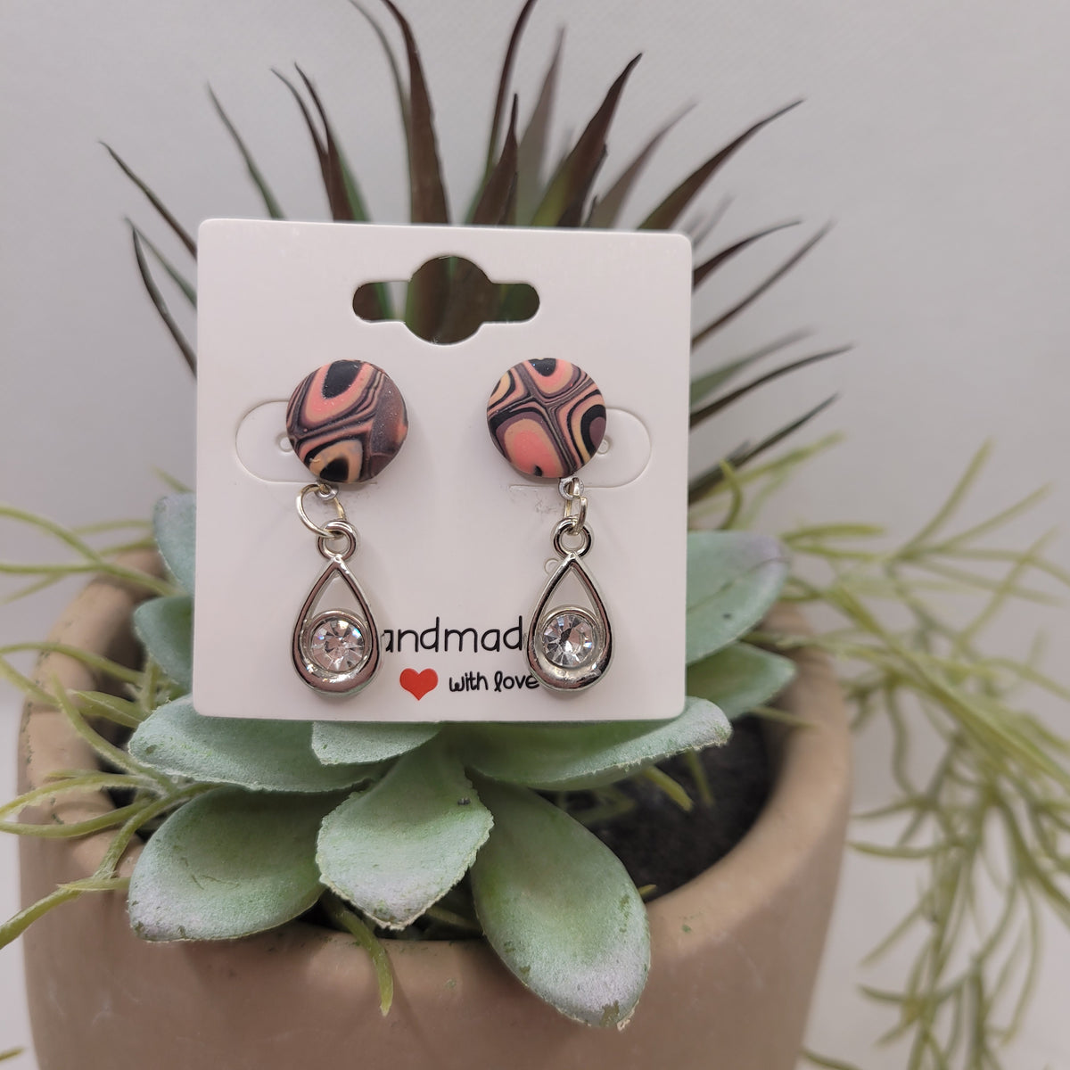 Red Retro Polymer Clay Earring Collection