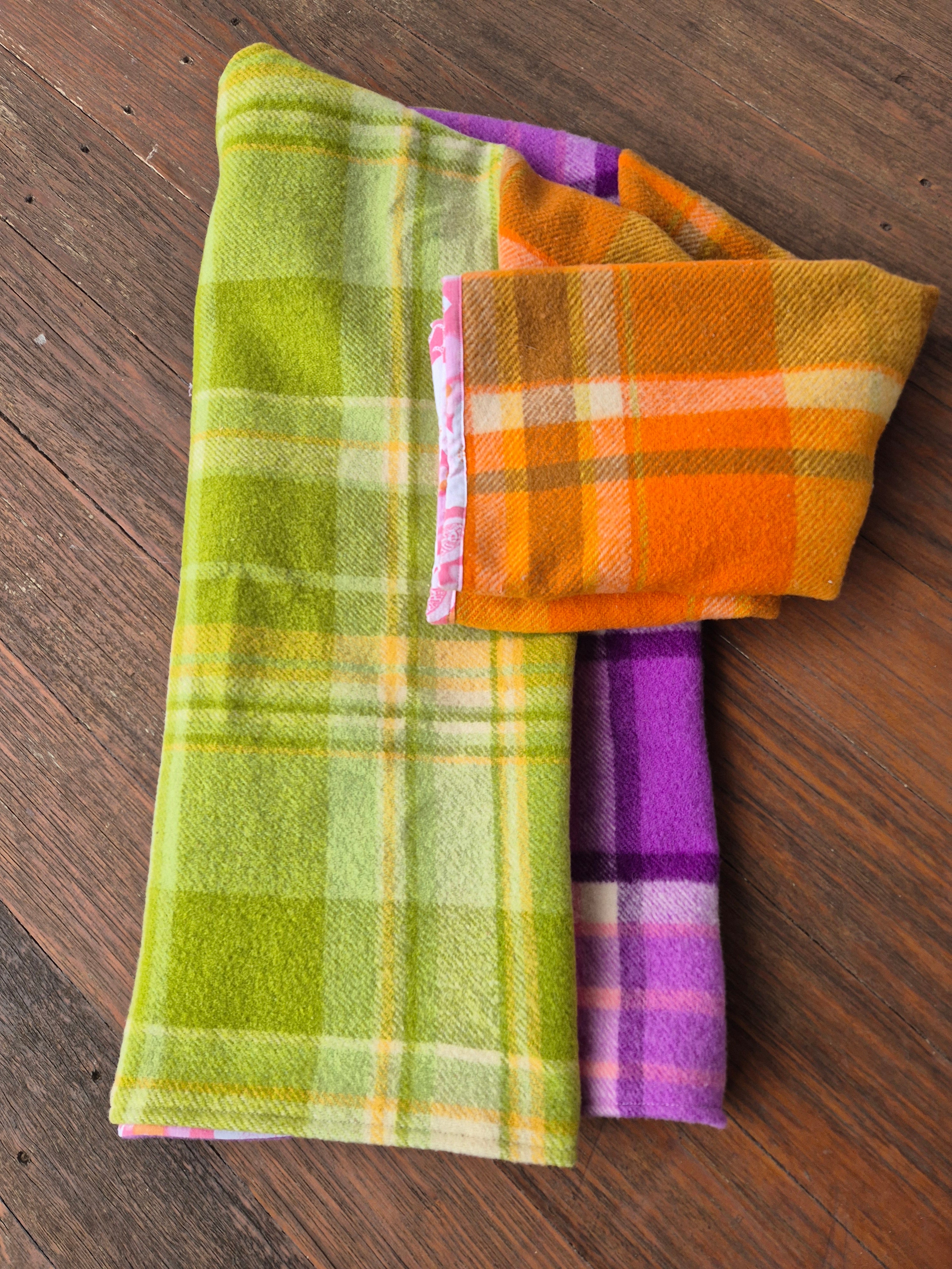 Upcycled woollen blanket jacket size 10
