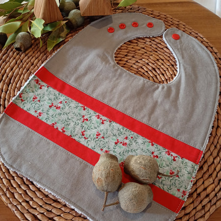 Baby's First Christmas - Patchwork Bib