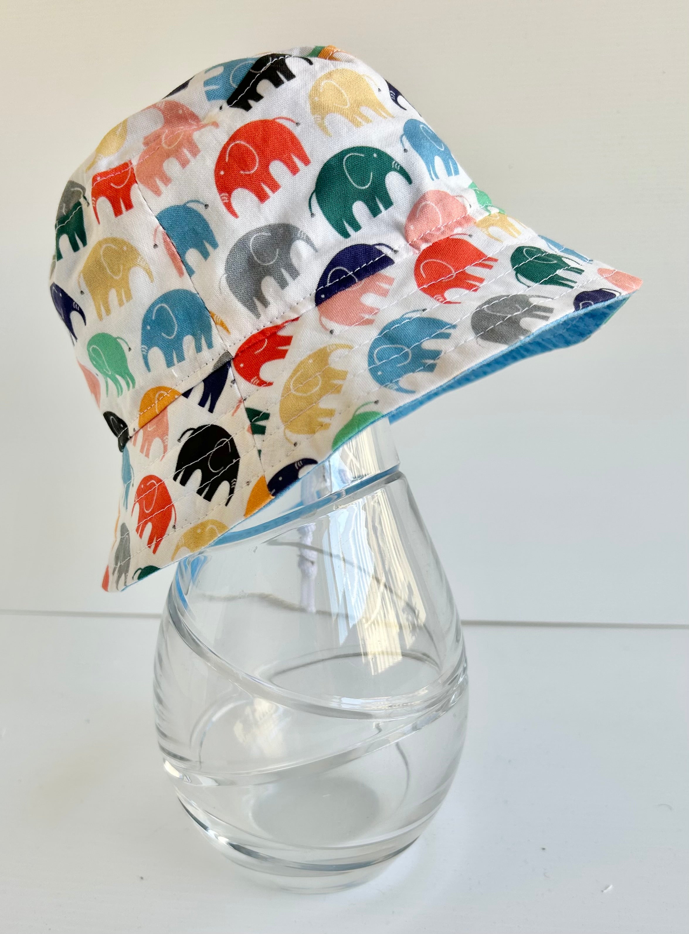 Ready to post- Small size regular brim hats with chin strap- reduced price