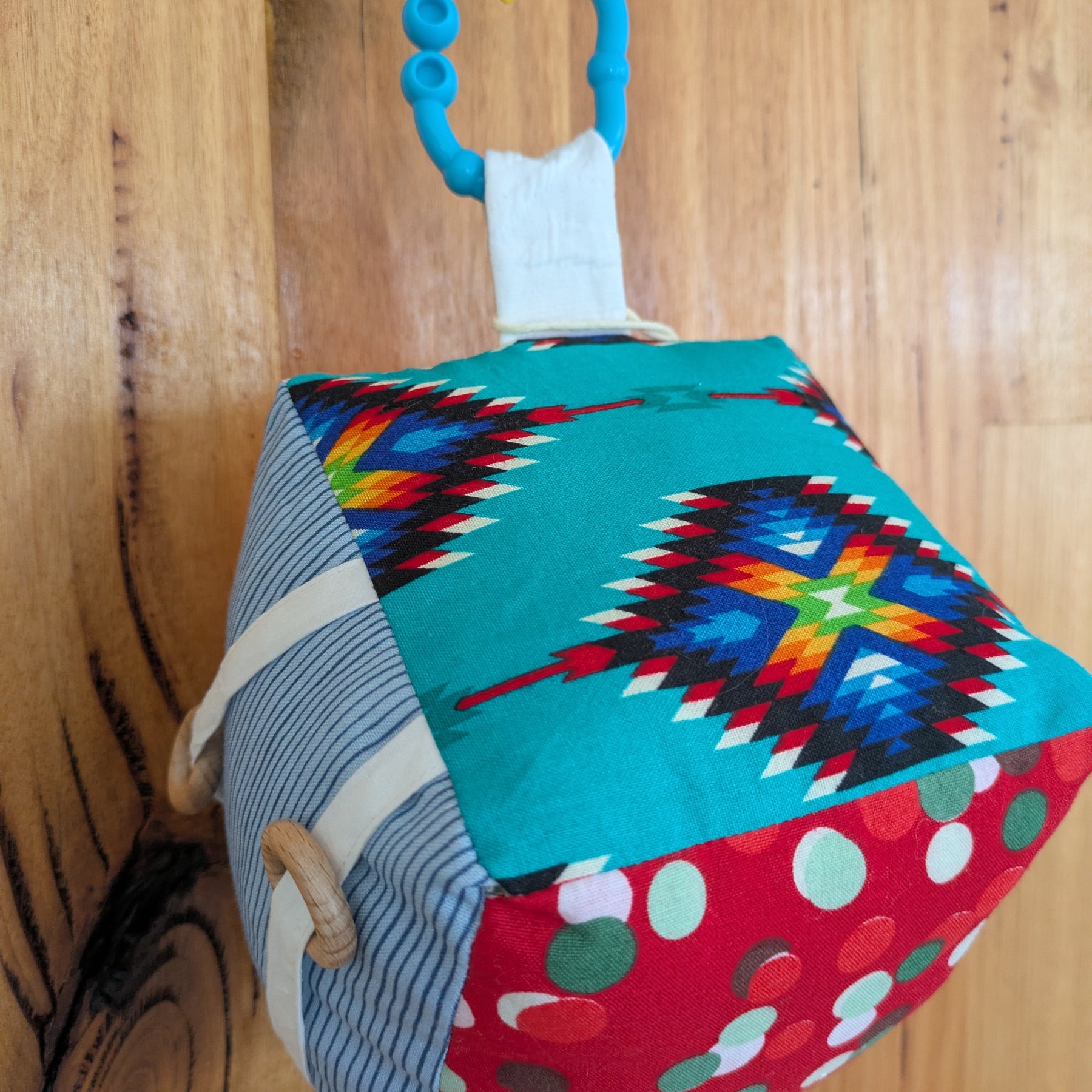 Dinosaur Aztec Soft Baby Cube Toy