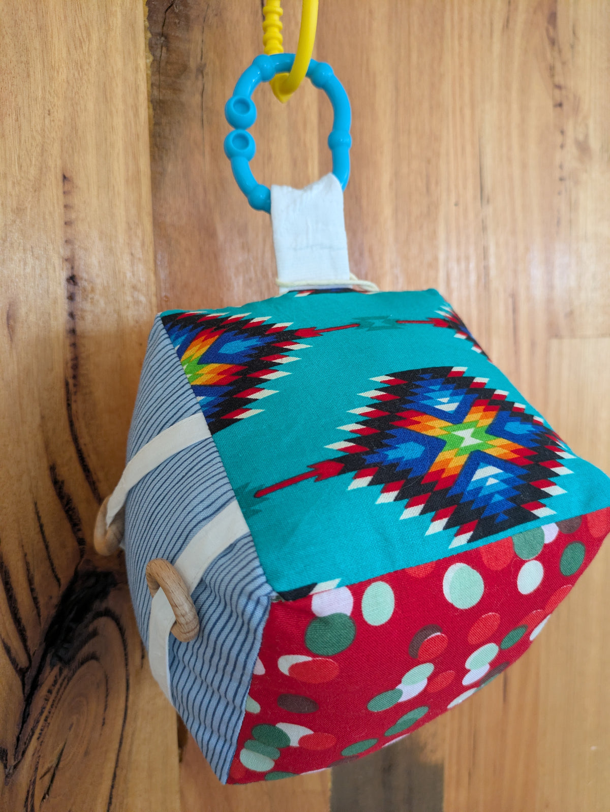 Dinosaur Aztec Soft Baby Cube Toy