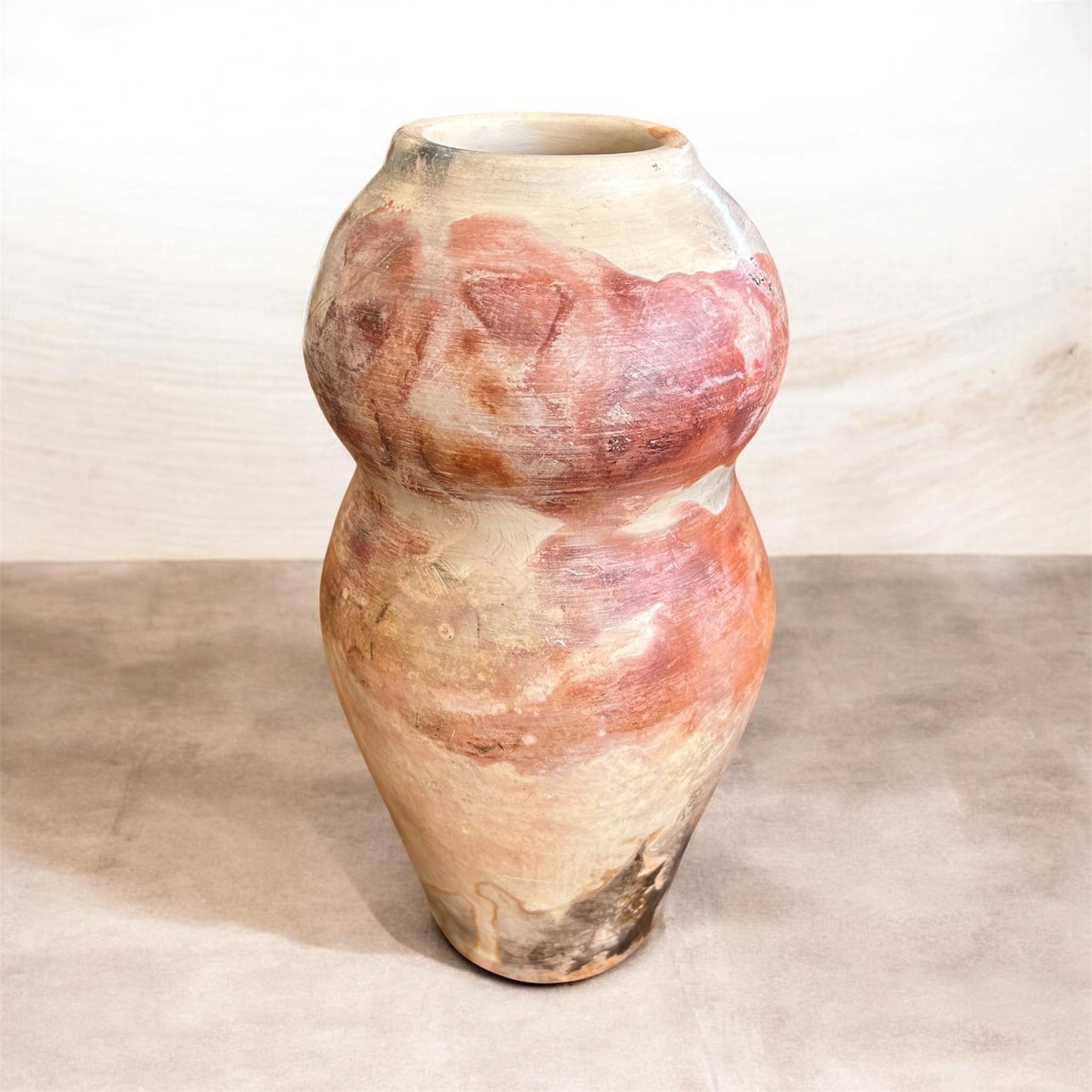 Pit fired pottery feminine form