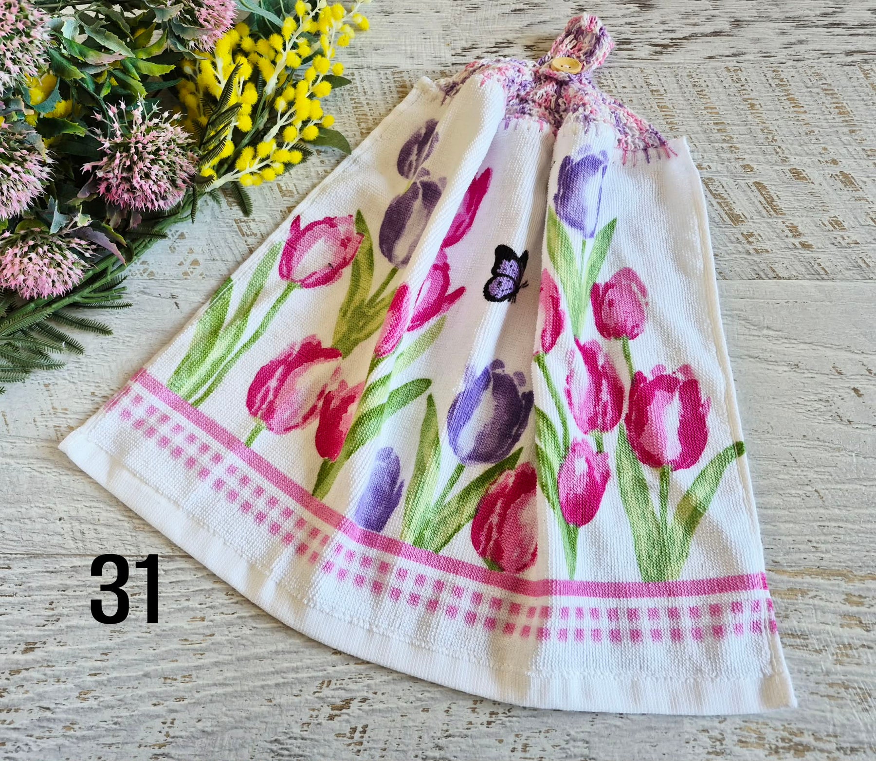 Kitchen Hand Towel | Hanging | Cotton | SINGLE LAYER - 9 Styles - 28-36