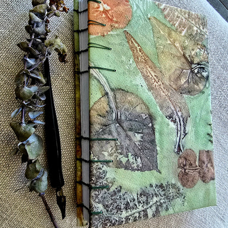 Journal Hand Stitched Eco Print