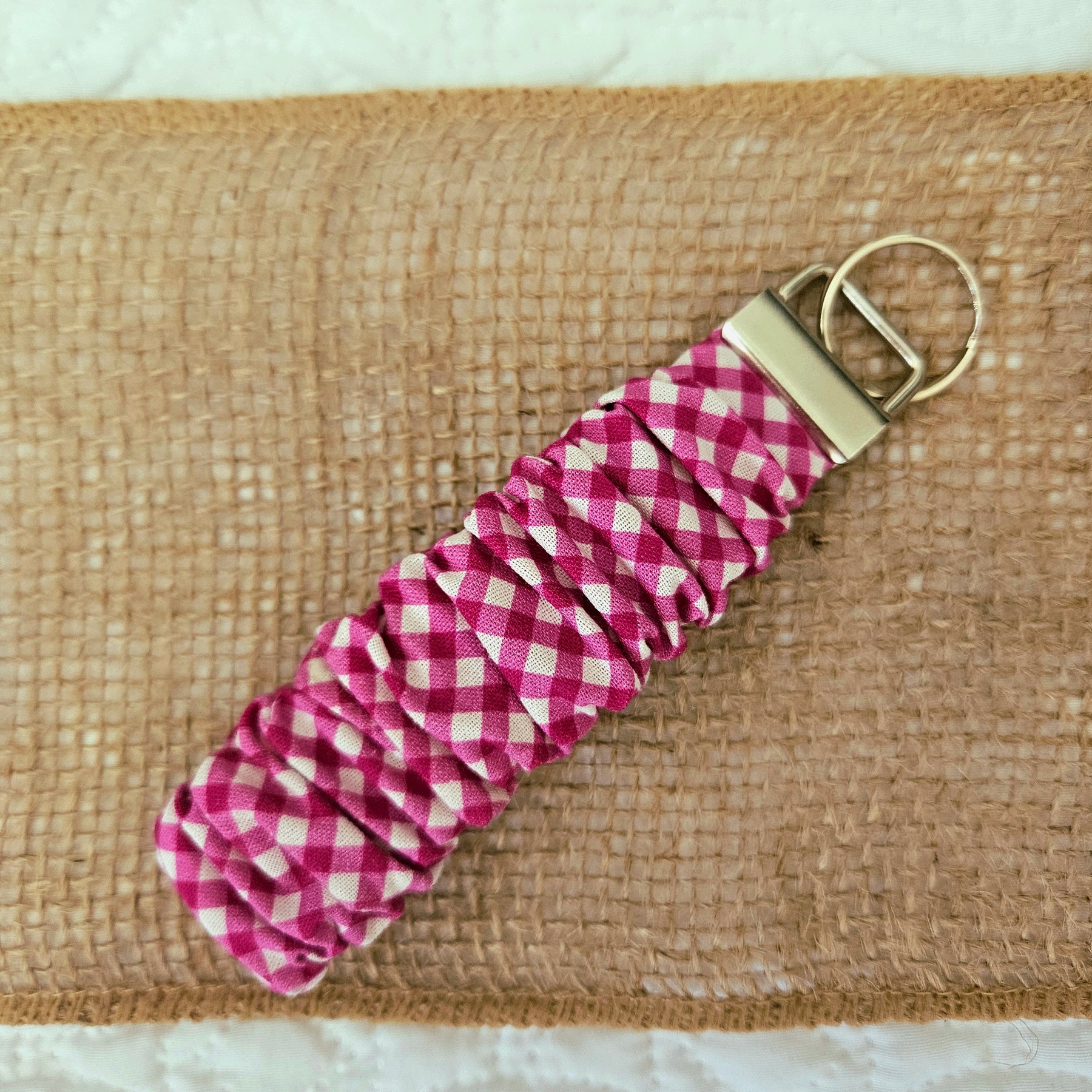 Scrunchie wristlet key fob