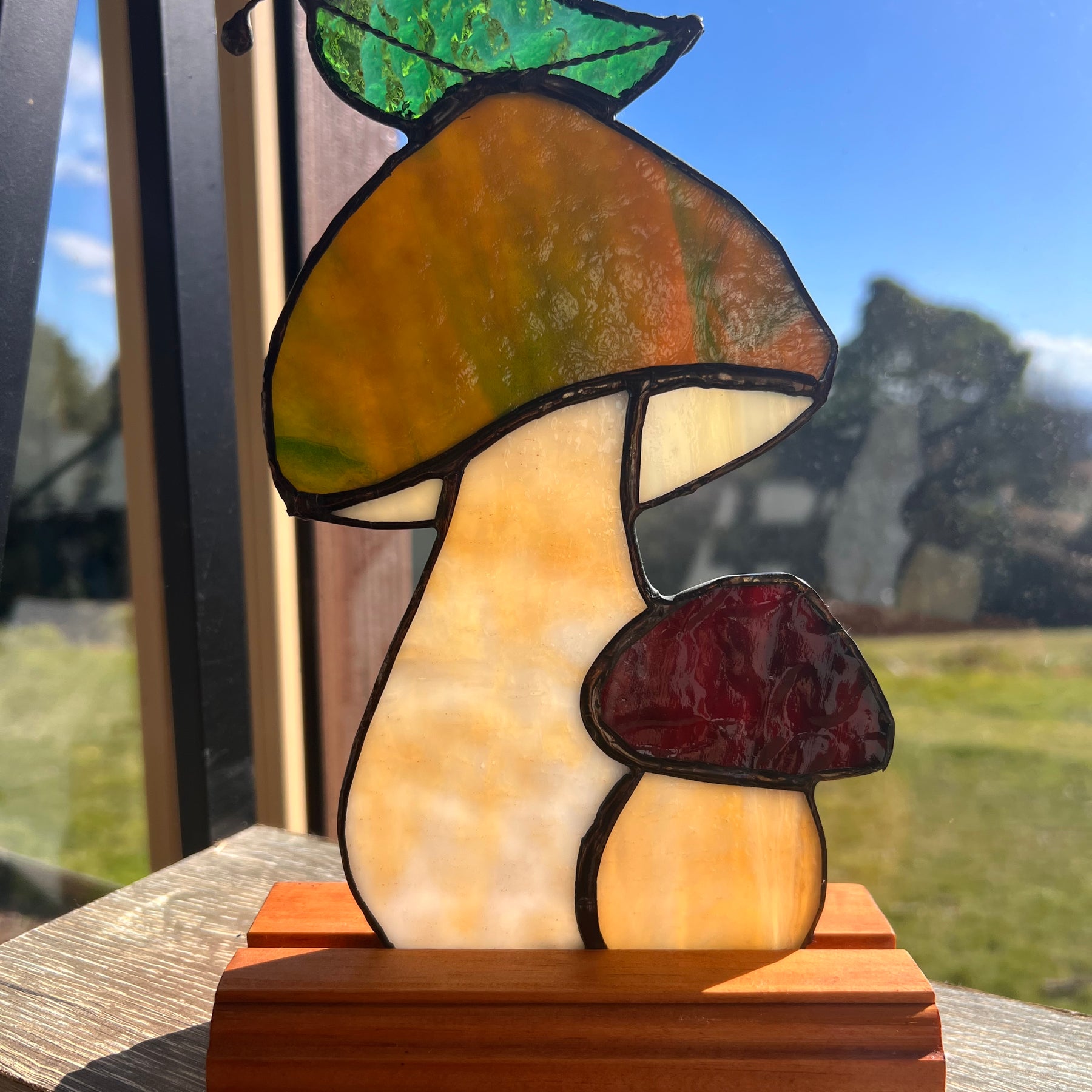 Stained glass mushrooms