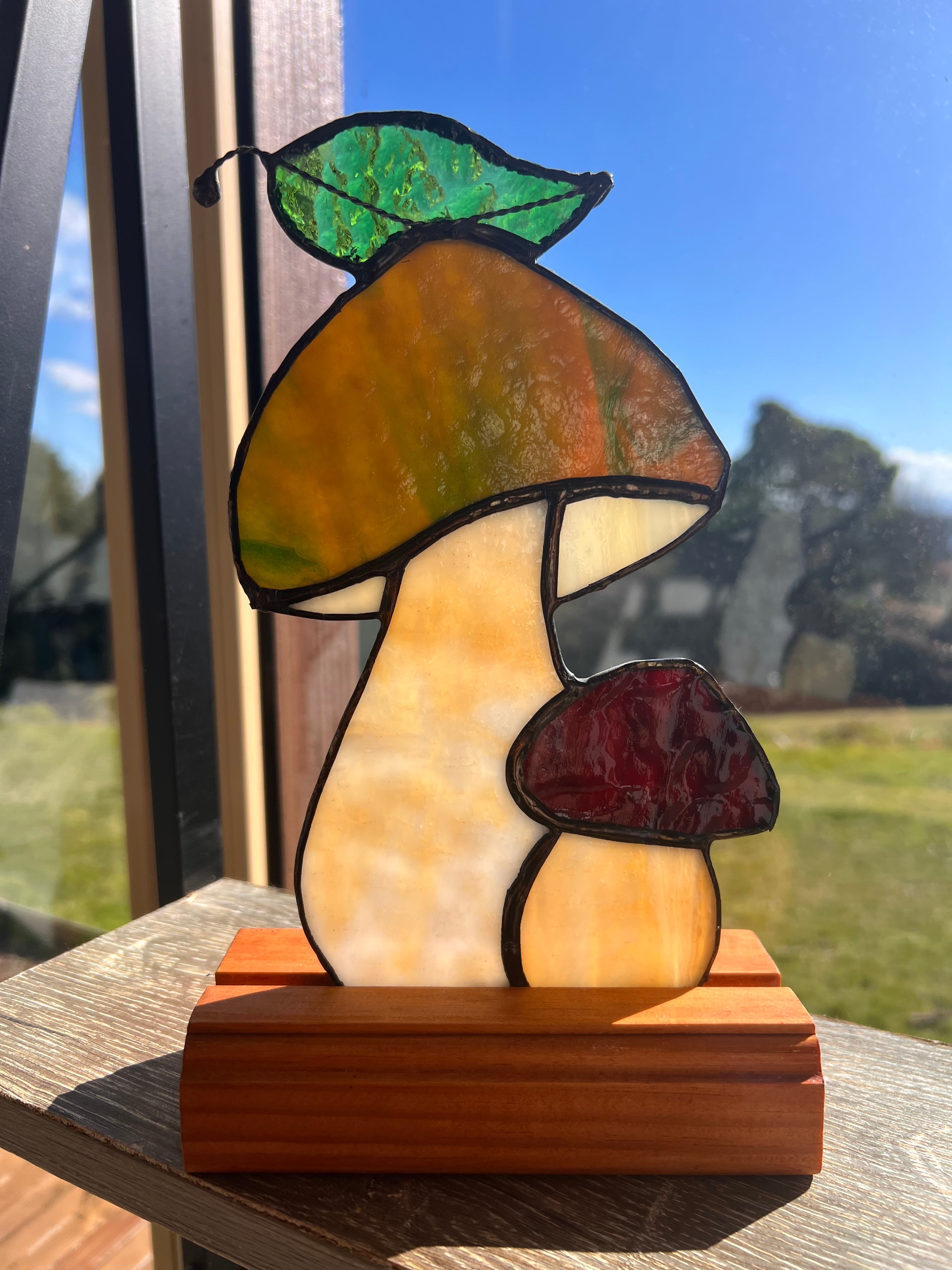 Stained glass mushrooms
