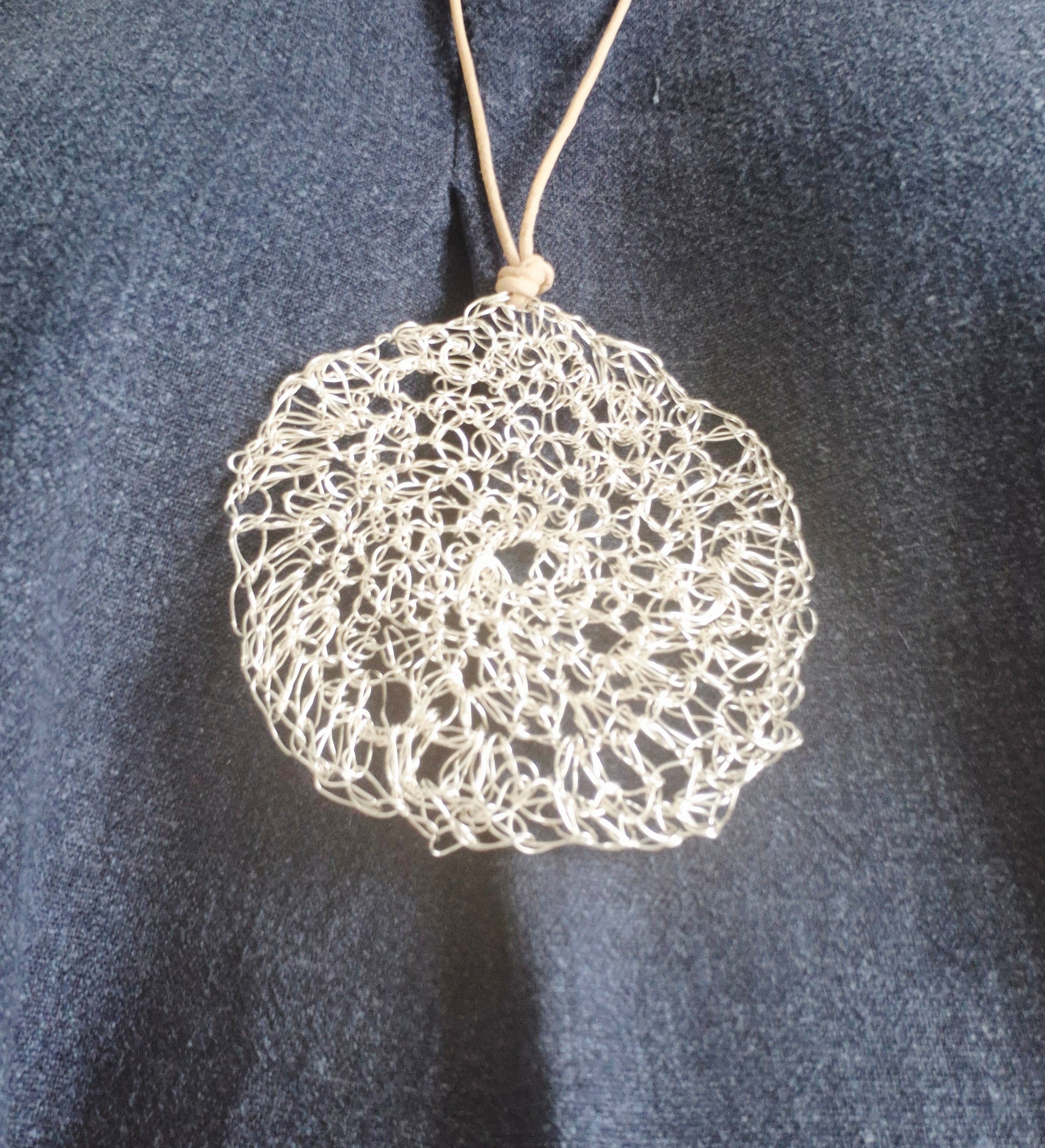 Crochet wire necklace
