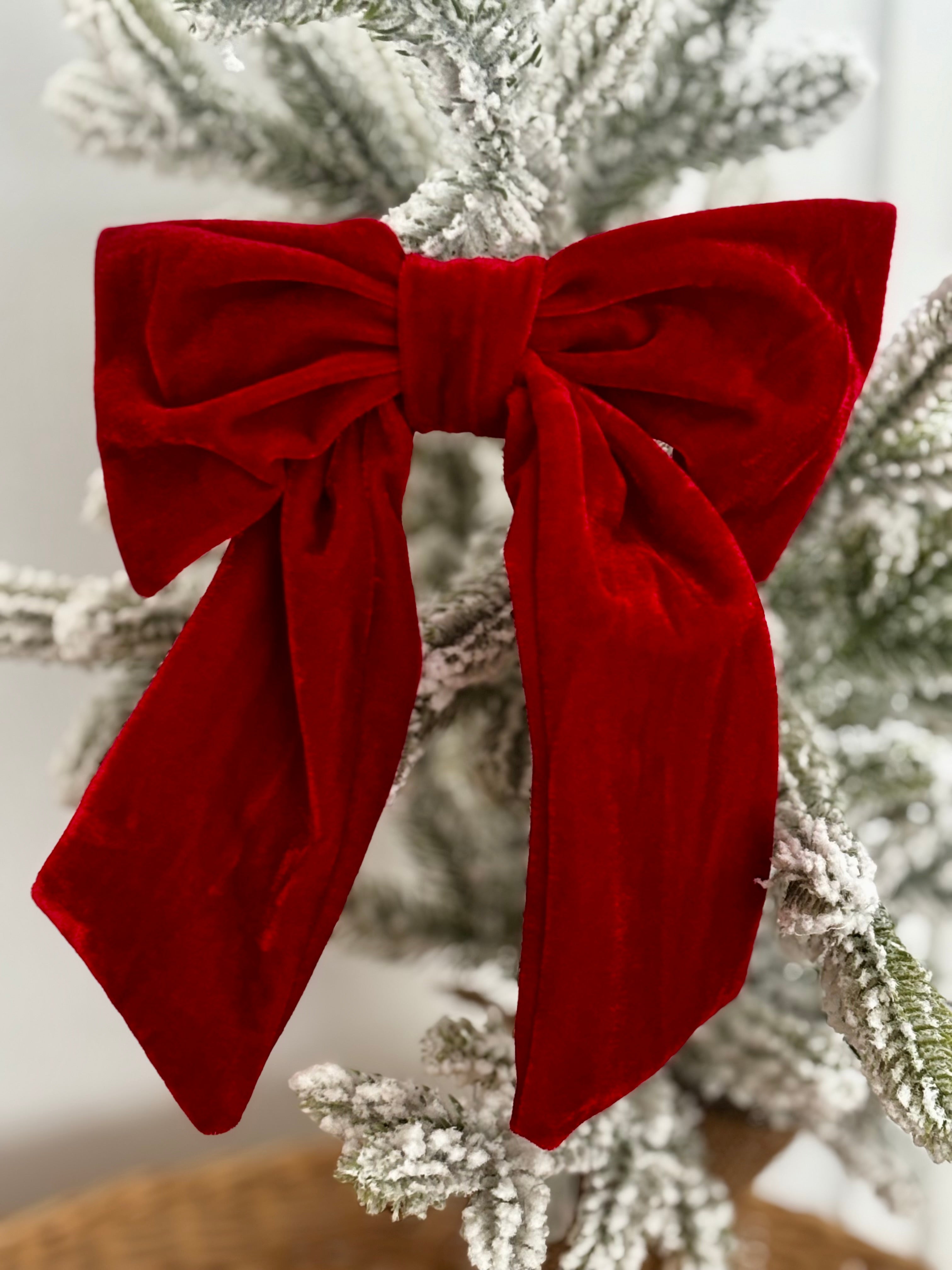 Christmas velvet handmade Bow