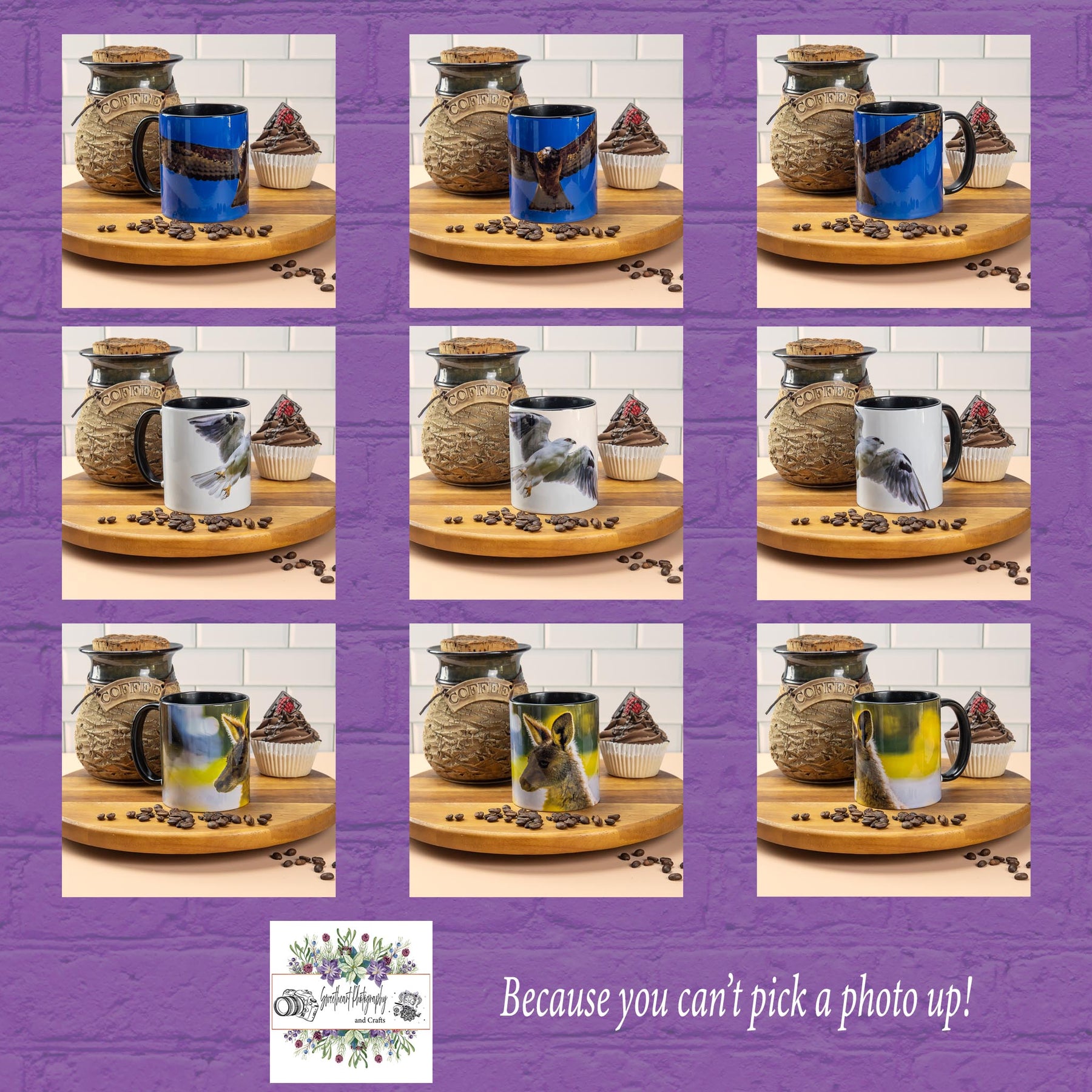 Australian Natives - Coffee Mugs - Kangaroo - Kites