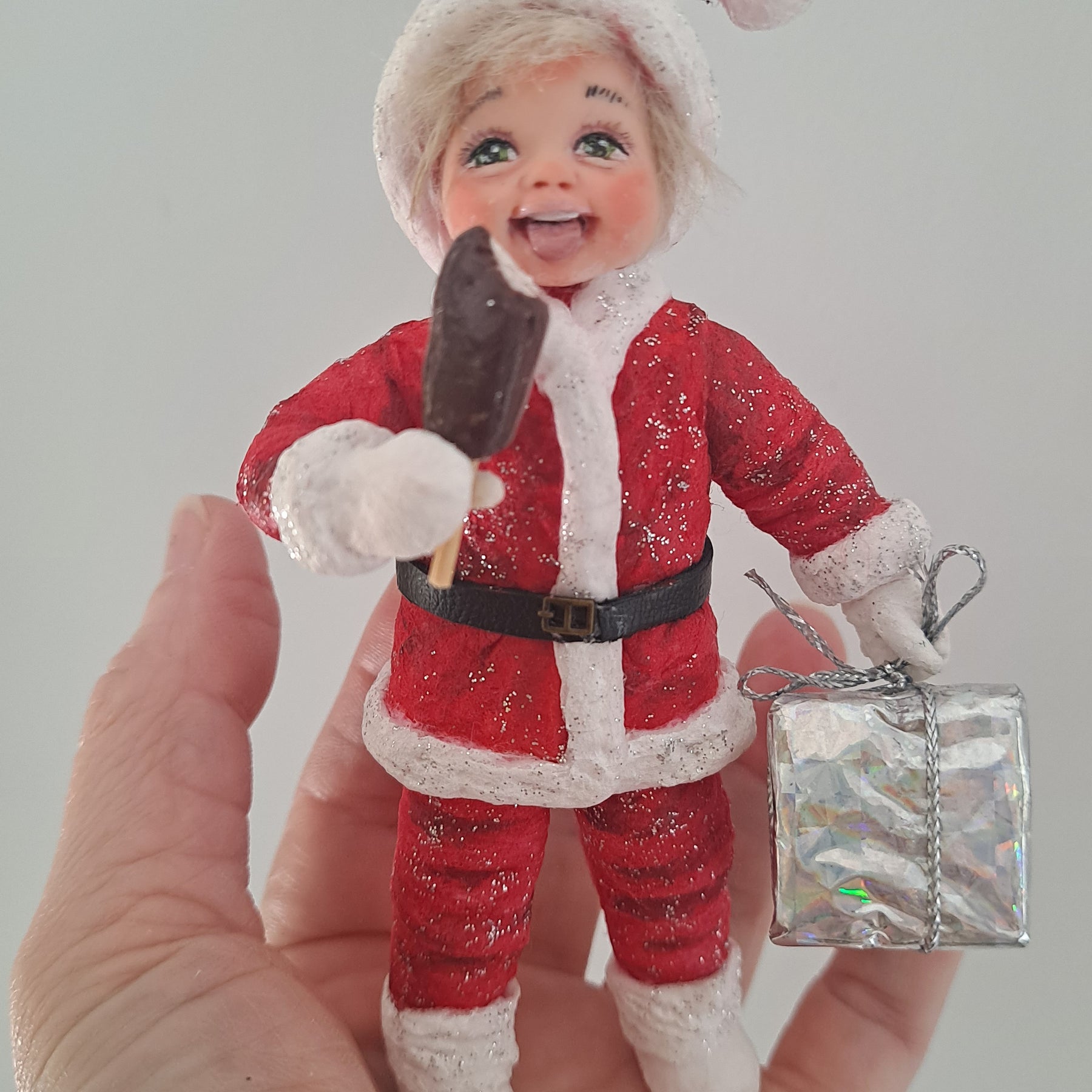 Wish for the New Year: Handmade Cotton Christmas Ornament with Wish Card, One-of-a-Kind Christmas Gift