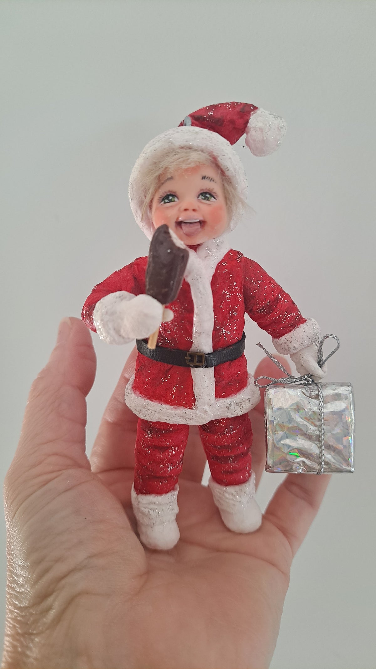 Wish for the New Year: Handmade Cotton Christmas Ornament with Wish Card, One-of-a-Kind Christmas Gift
