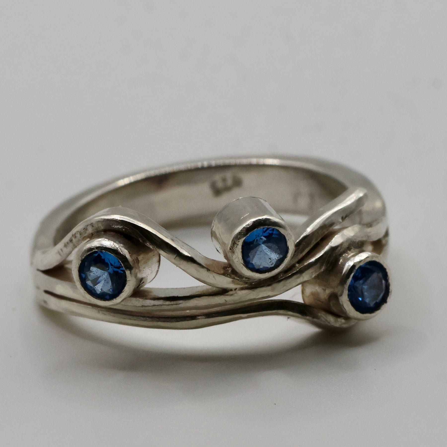Stirling silver sapphire ring