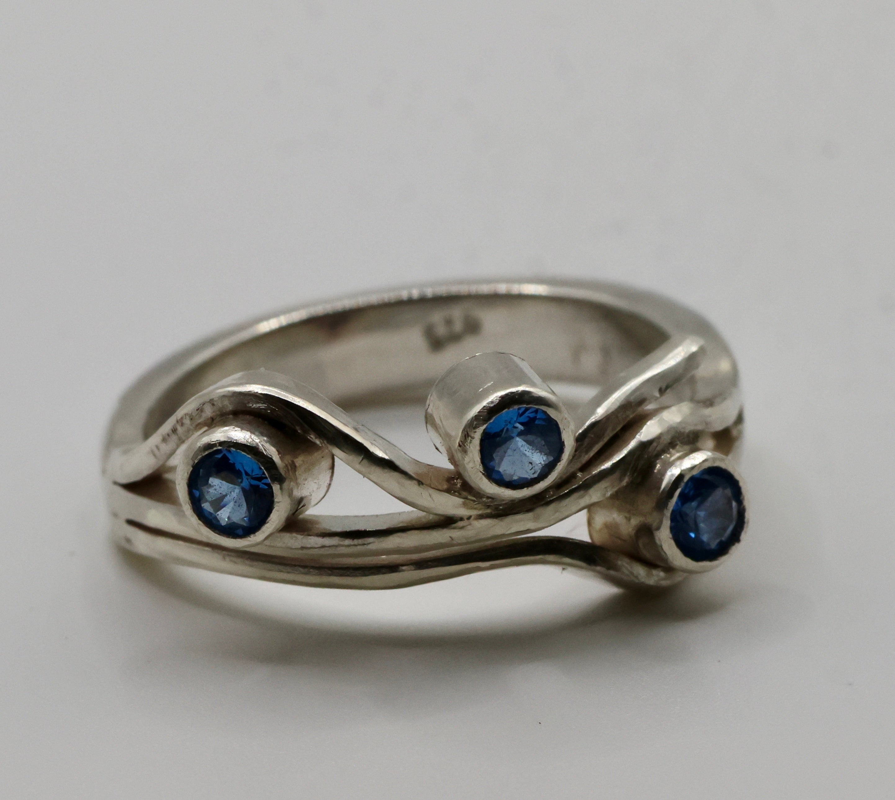 Stirling silver sapphire ring