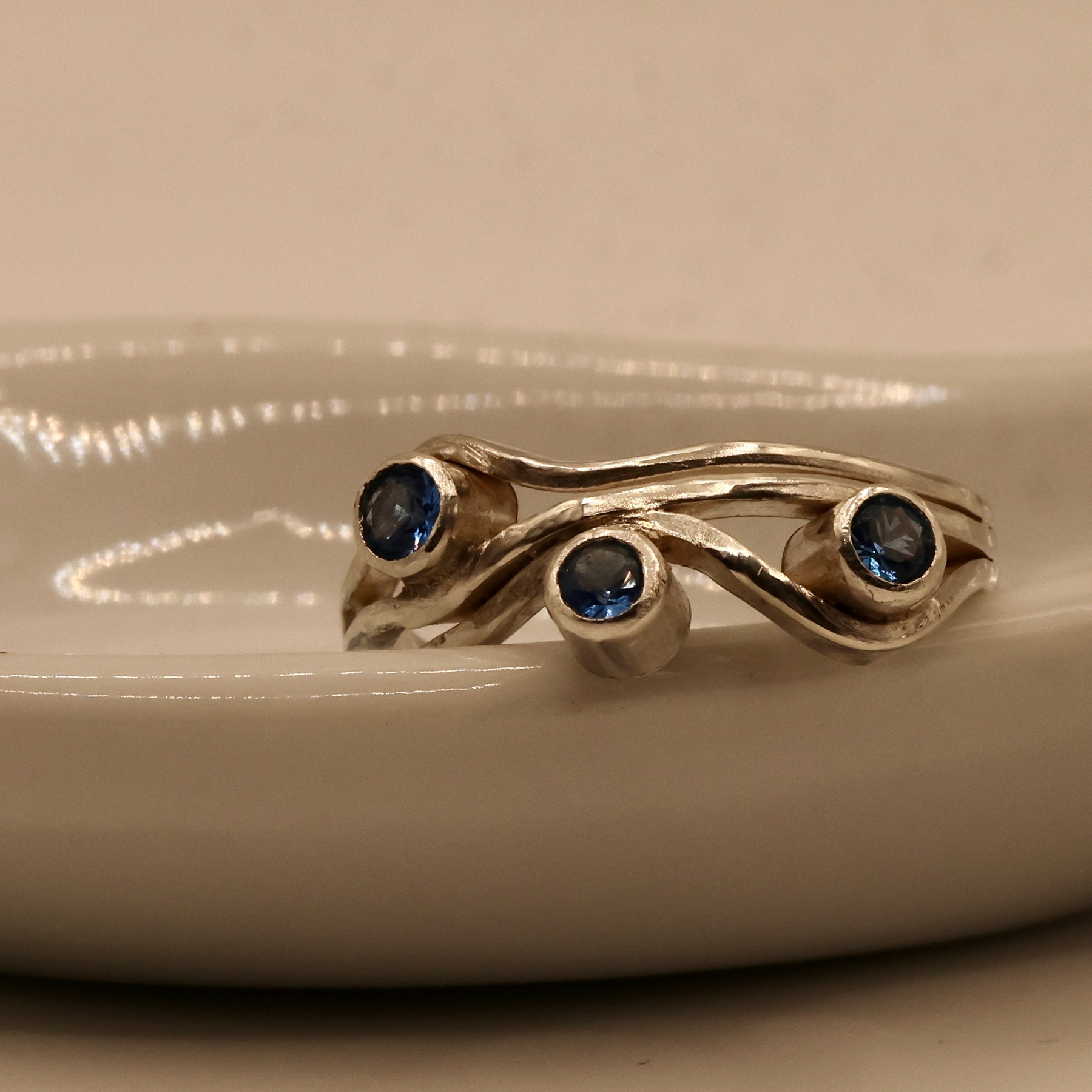 Stirling silver sapphire ring