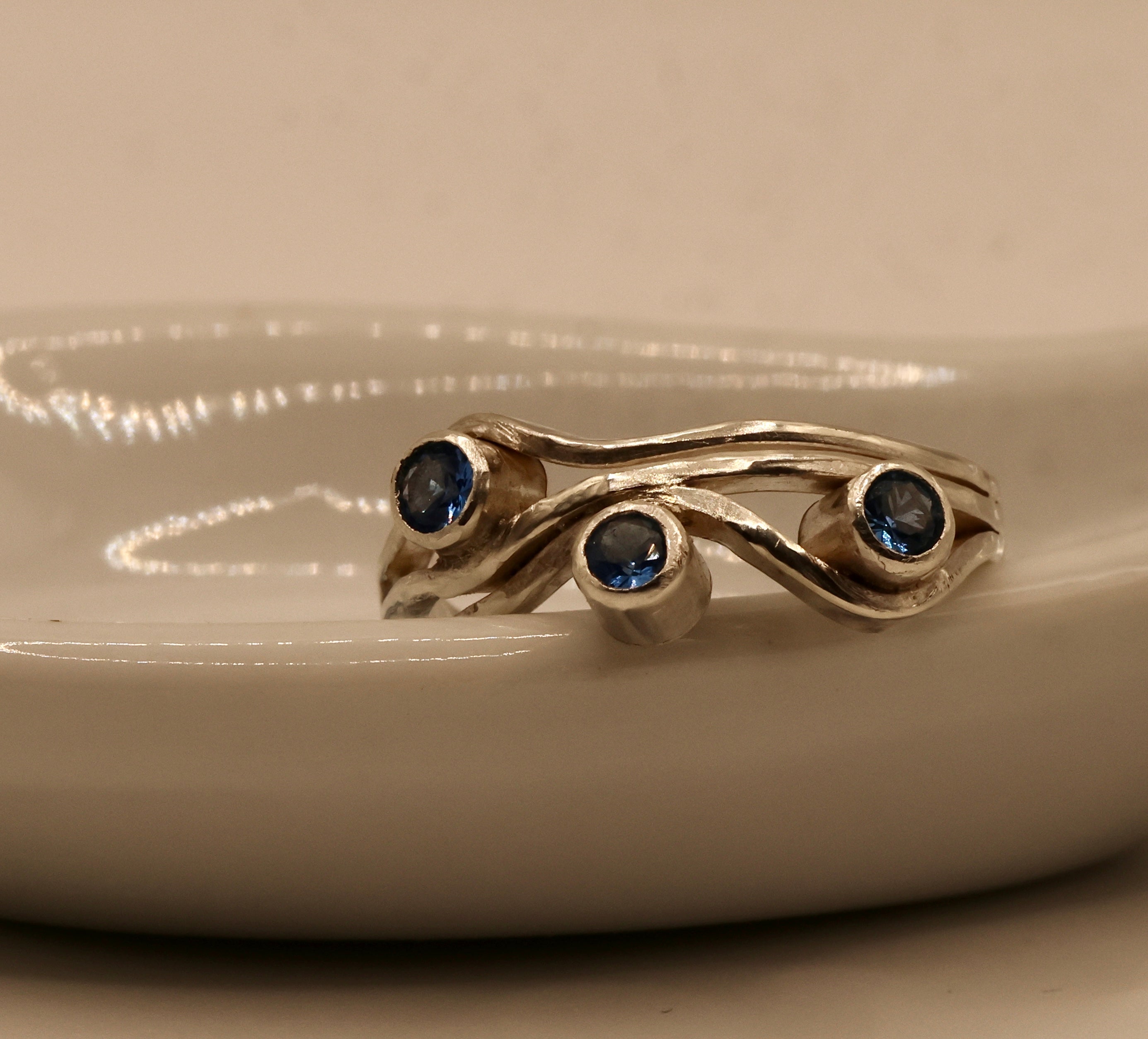 Stirling silver sapphire ring