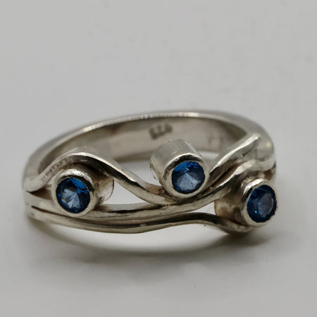 Stirling silver sapphire ring