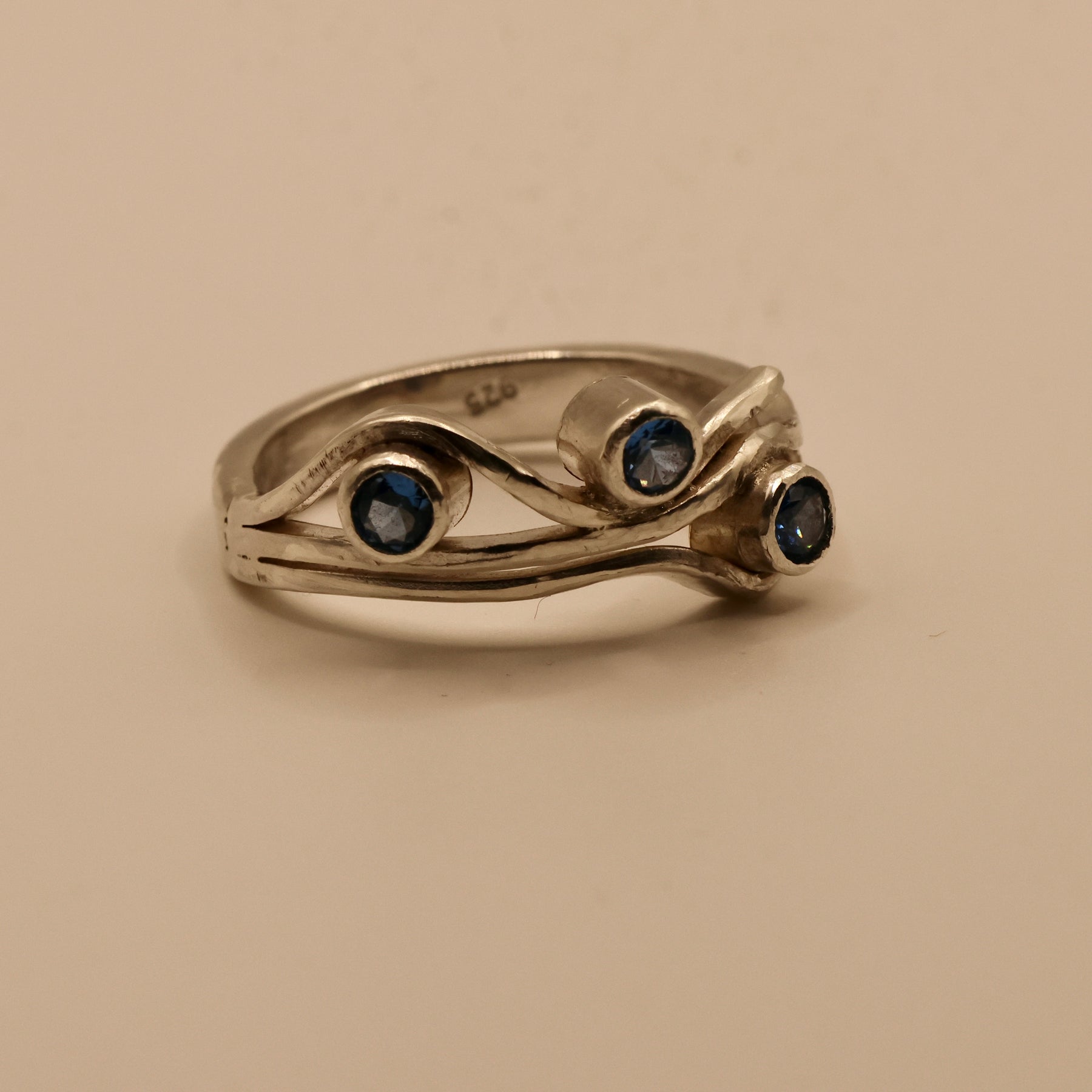 Stirling silver sapphire ring