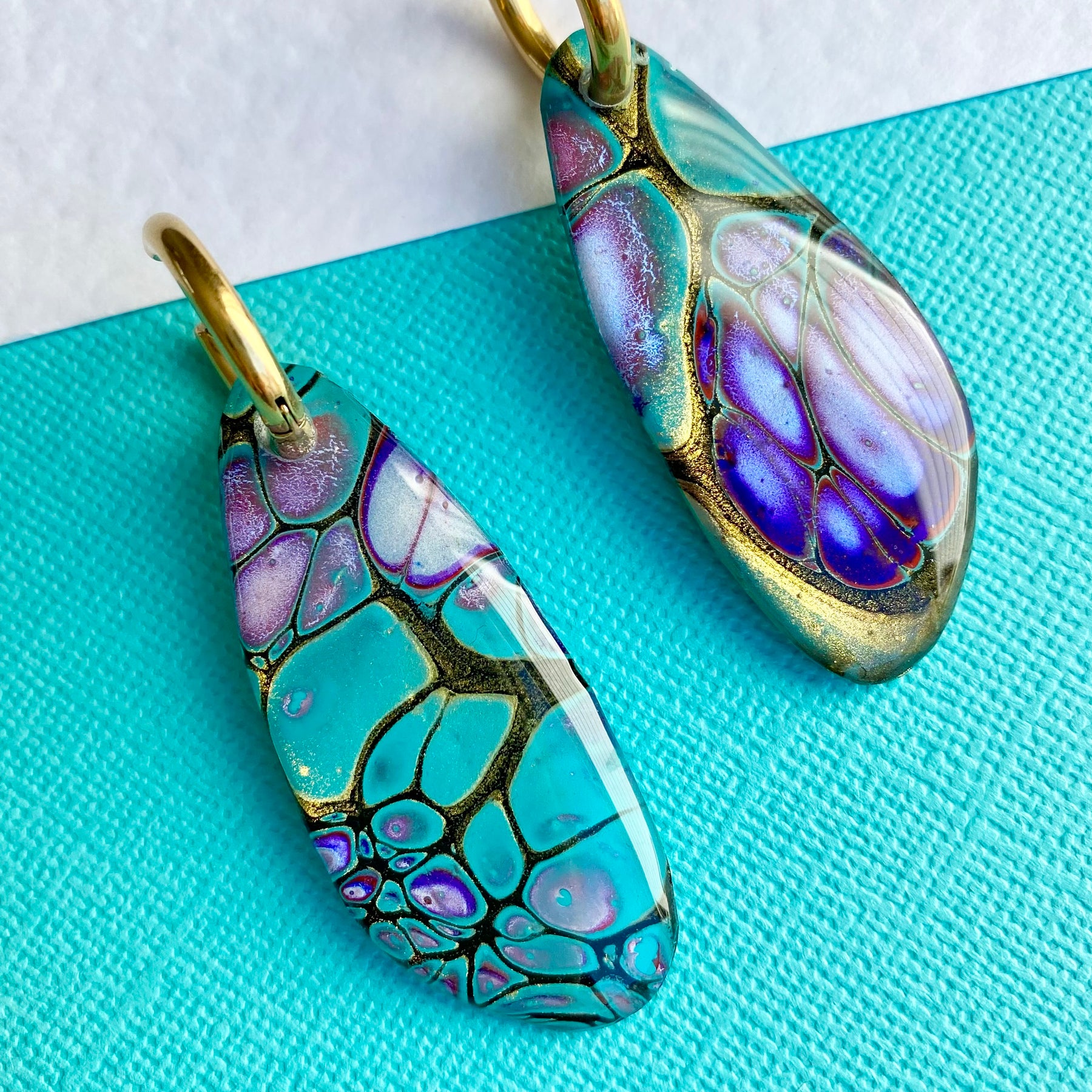 Original Art Hoop Earrings